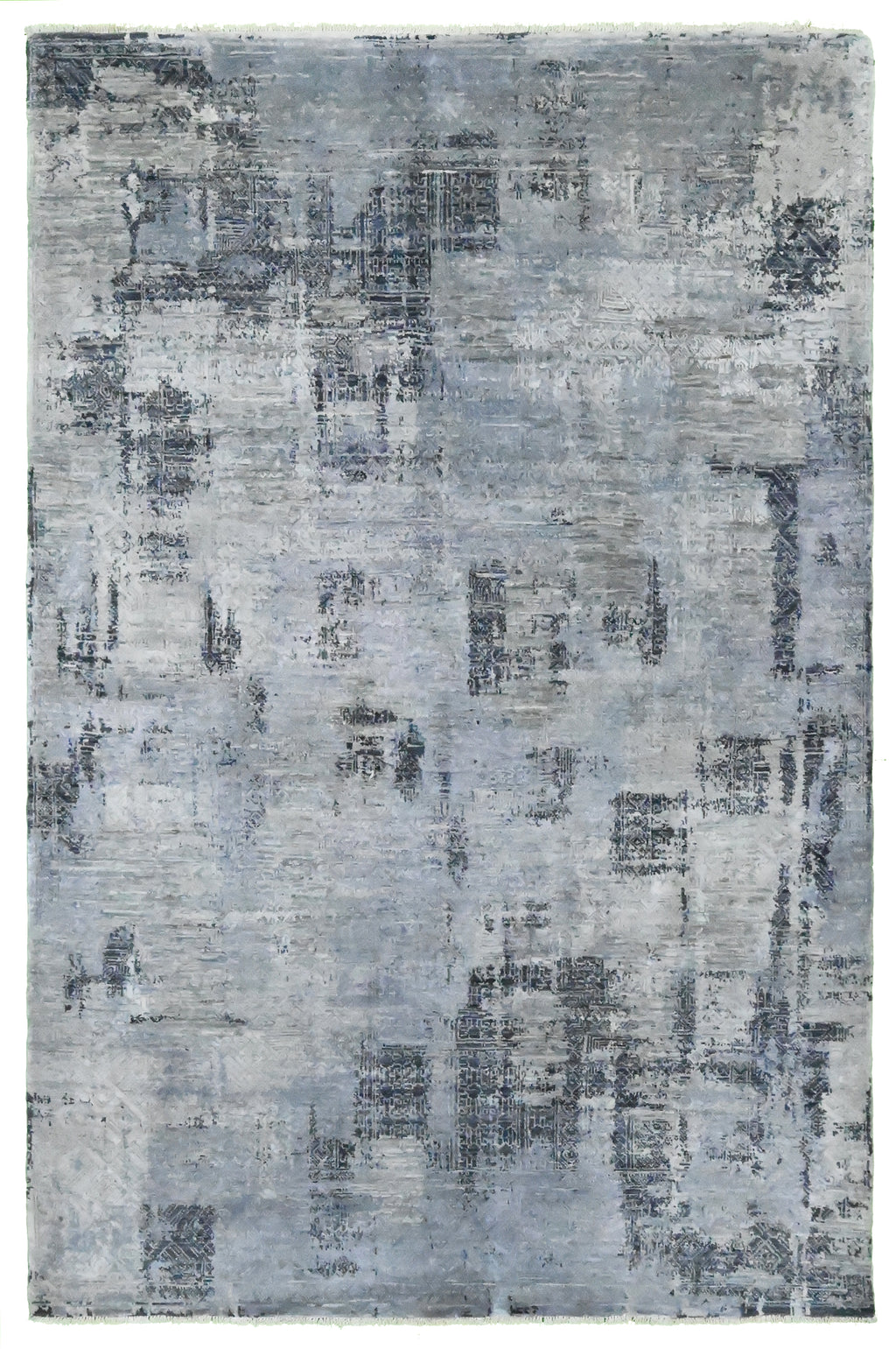 VorteX Hand-Woven Wool and Silk Carpet 186x121 cm