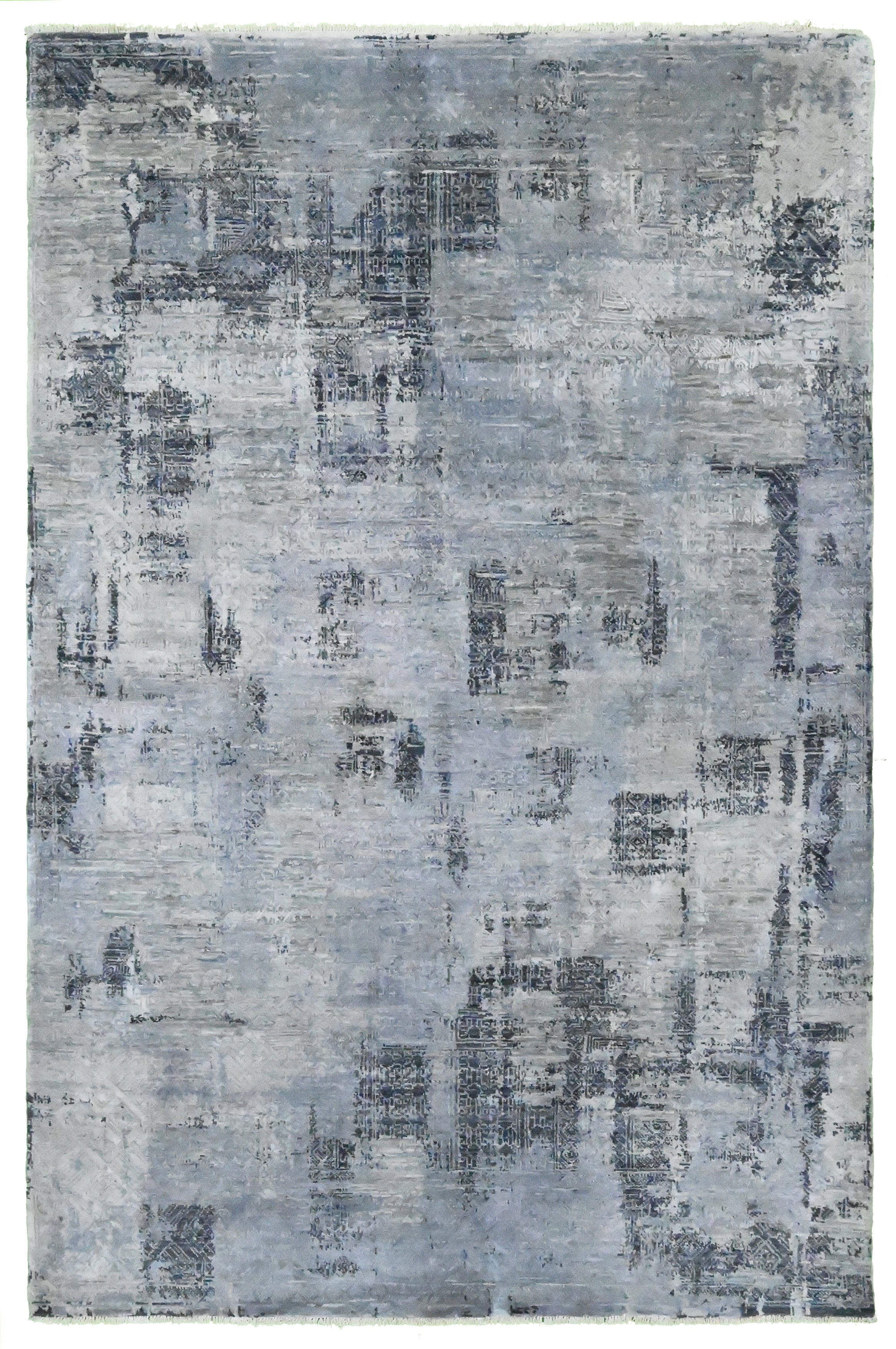 VorteX Hand-Woven Wool and Silk Carpet 186x121 cm