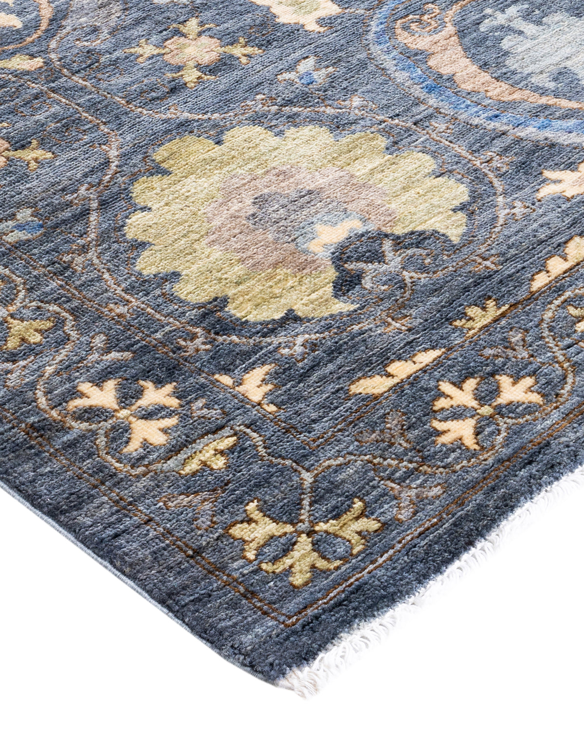 Shirin Hand-Woven Wool and Silk Carpet 273x182 cm