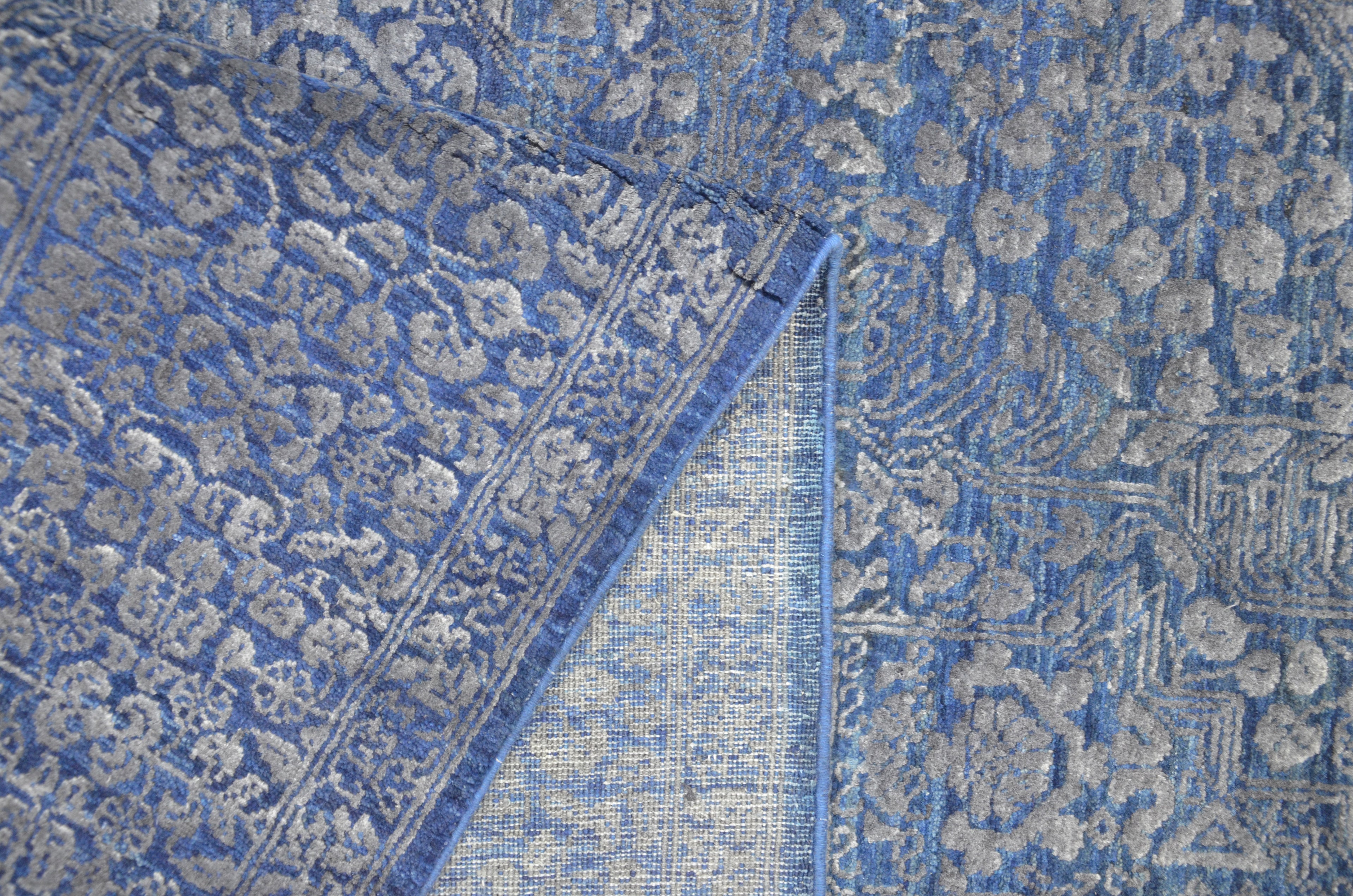 Elysium Blue El Dokuma Yün ve İpek Halı 294x198 cm