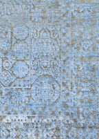 Veloura Sky Hand-Woven Wool and Silk Carpet 245x176 cm