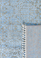 Veloura Sky Hand-Woven Wool and Silk Carpet 245x176 cm