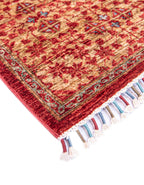 Crimson Dynasty Hand-Woven Wool and Silk Carpet 295x212 cm