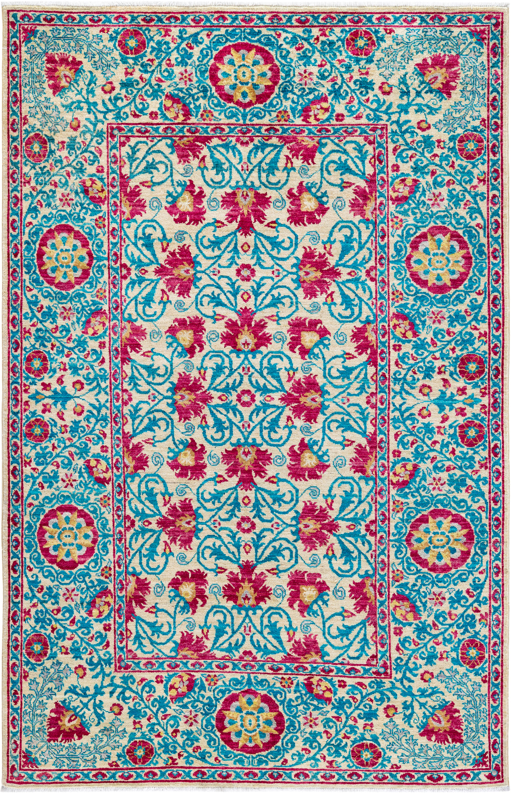 Fergana El Dokuma Yün ve İpek Halı 236x153 cm