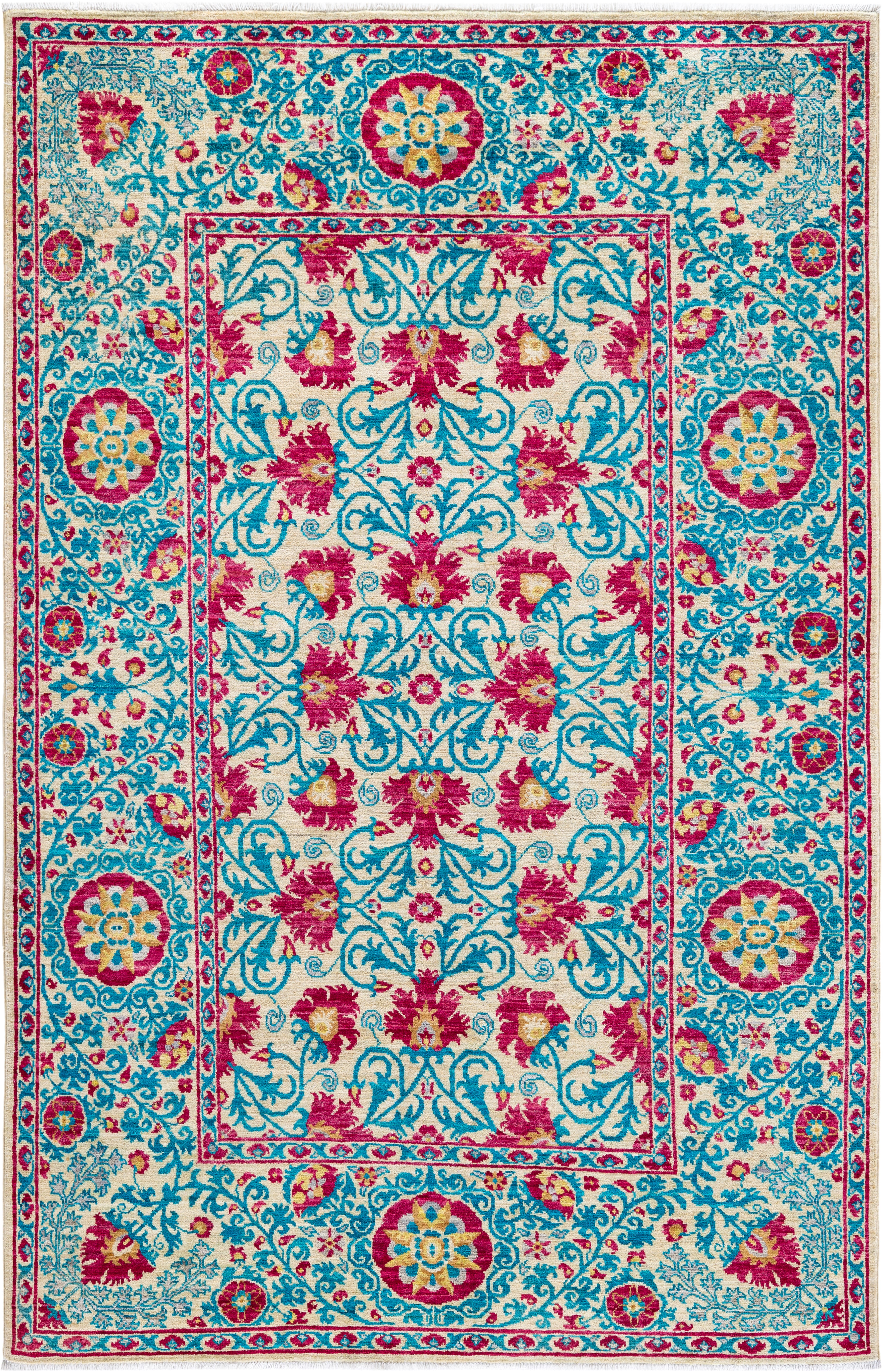 Fergana El Dokuma Yün ve İpek Halı 236x153 cm