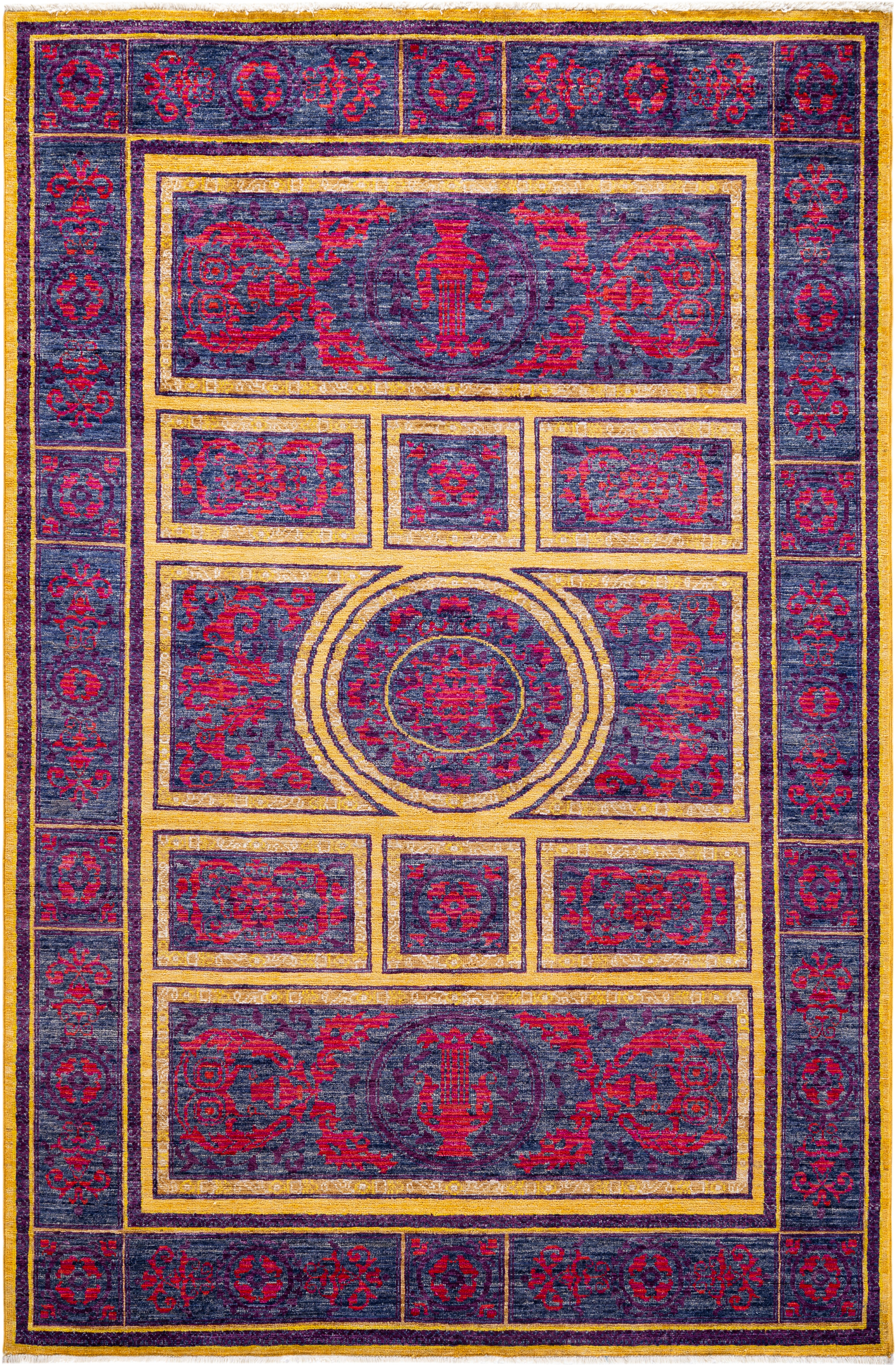 Sultana Indigo El Dokuma Yün Halı 223 x 148 cm