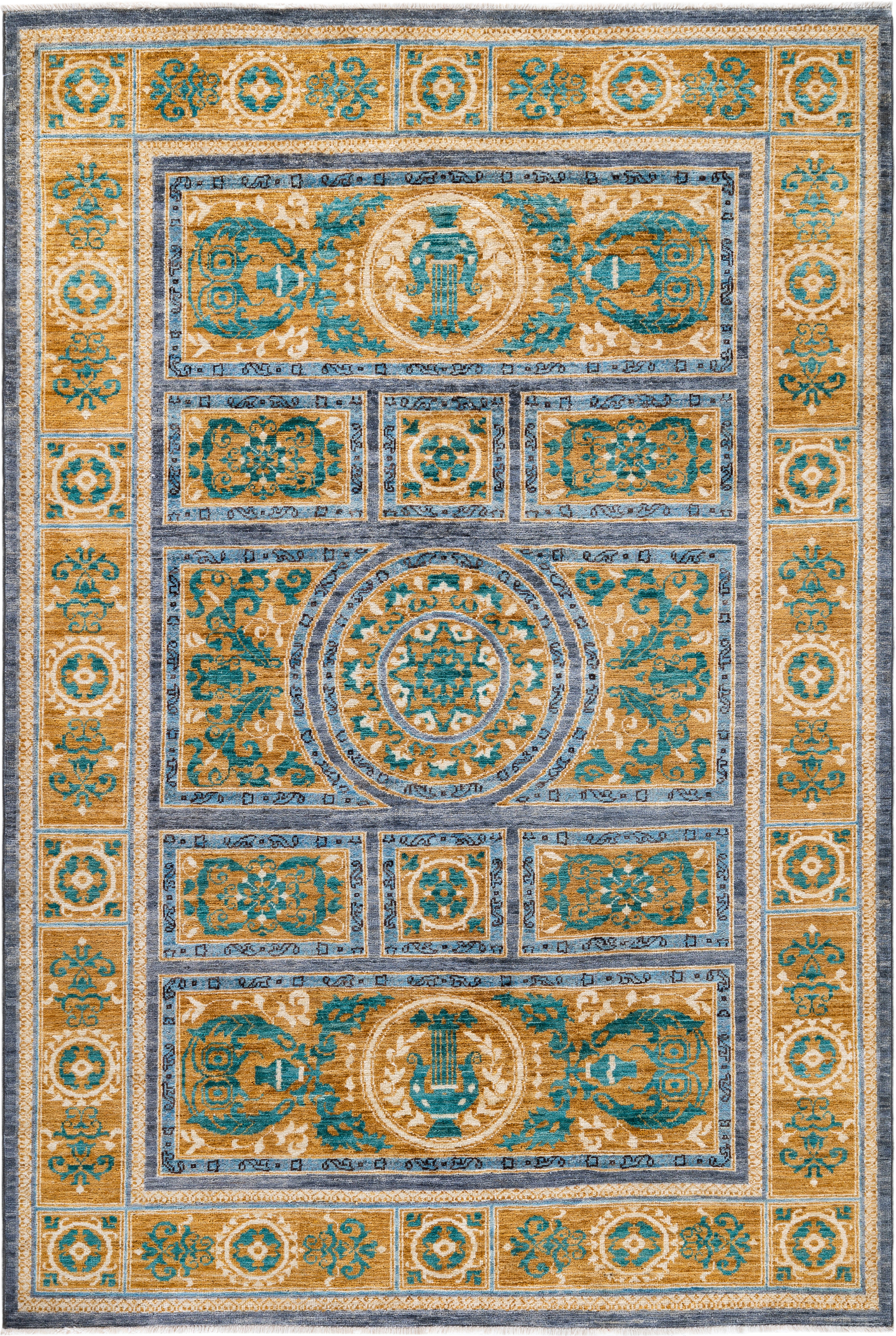 Mosaic Royale El Dokuma Yün ve İpek Halı 222x151 cm