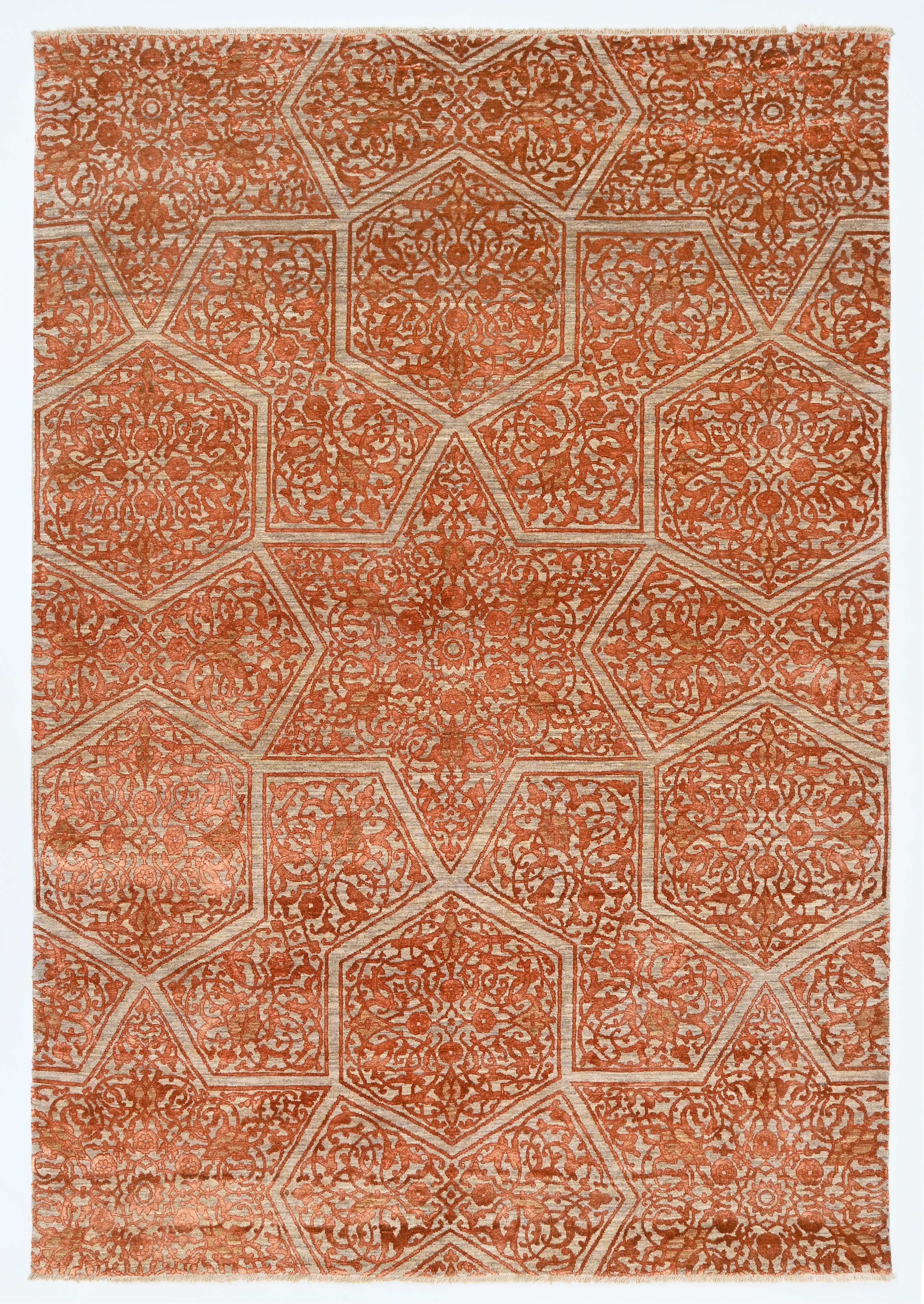 Baroque El Dokuma Yün ve İpek Halı 251x171 cm