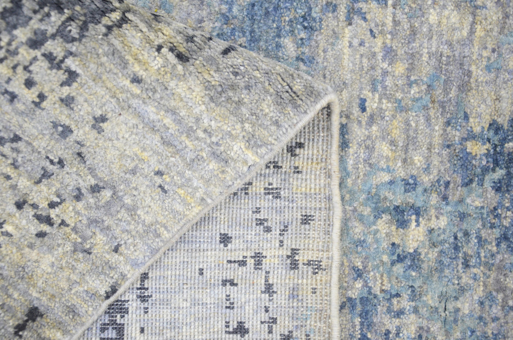 Titanium Flow Hand-Woven Wool and Silk Carpet 238x165 cm