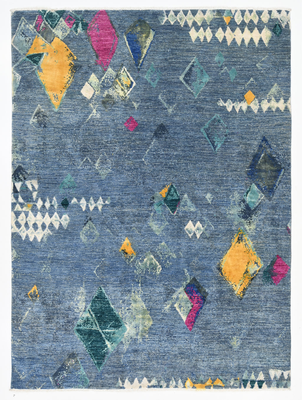 Architect Hand-Woven Wool and Silk Carpet 236x173 cm