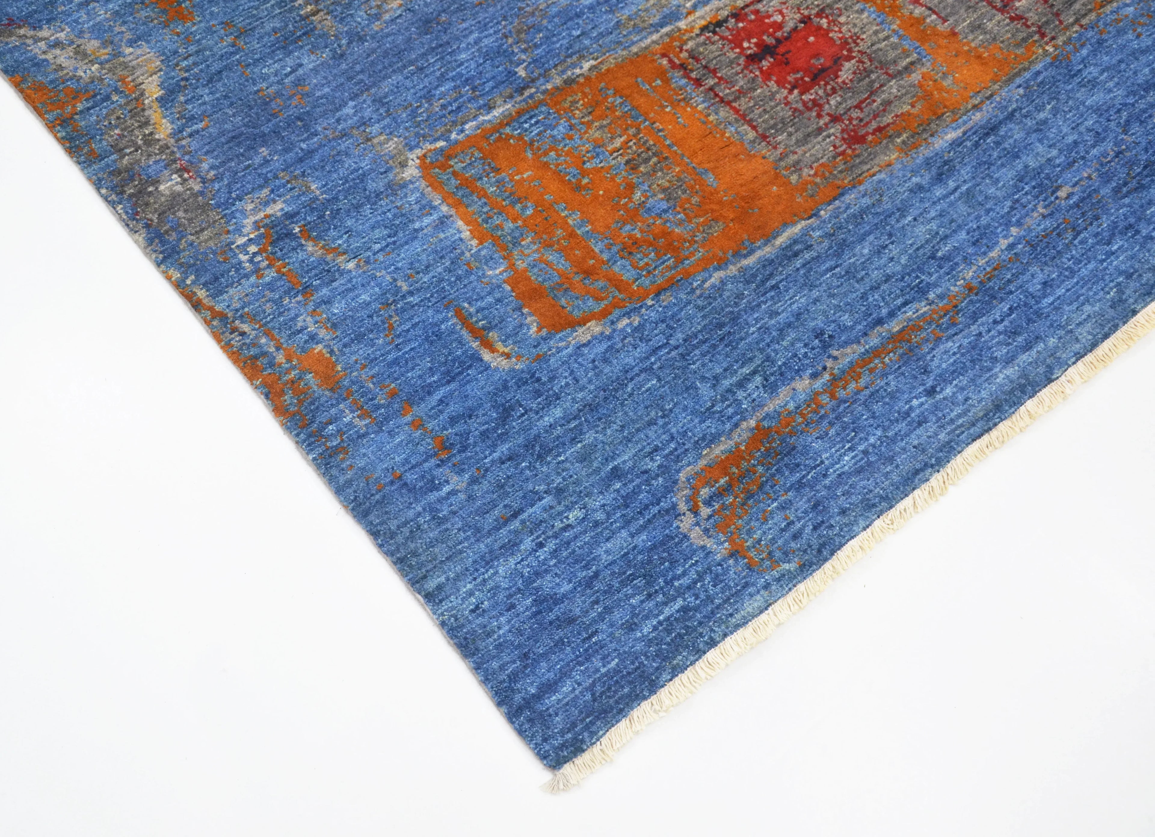 Abstract Strata – Emberwave El Dokuma Yün Halı 251 x 168 cm