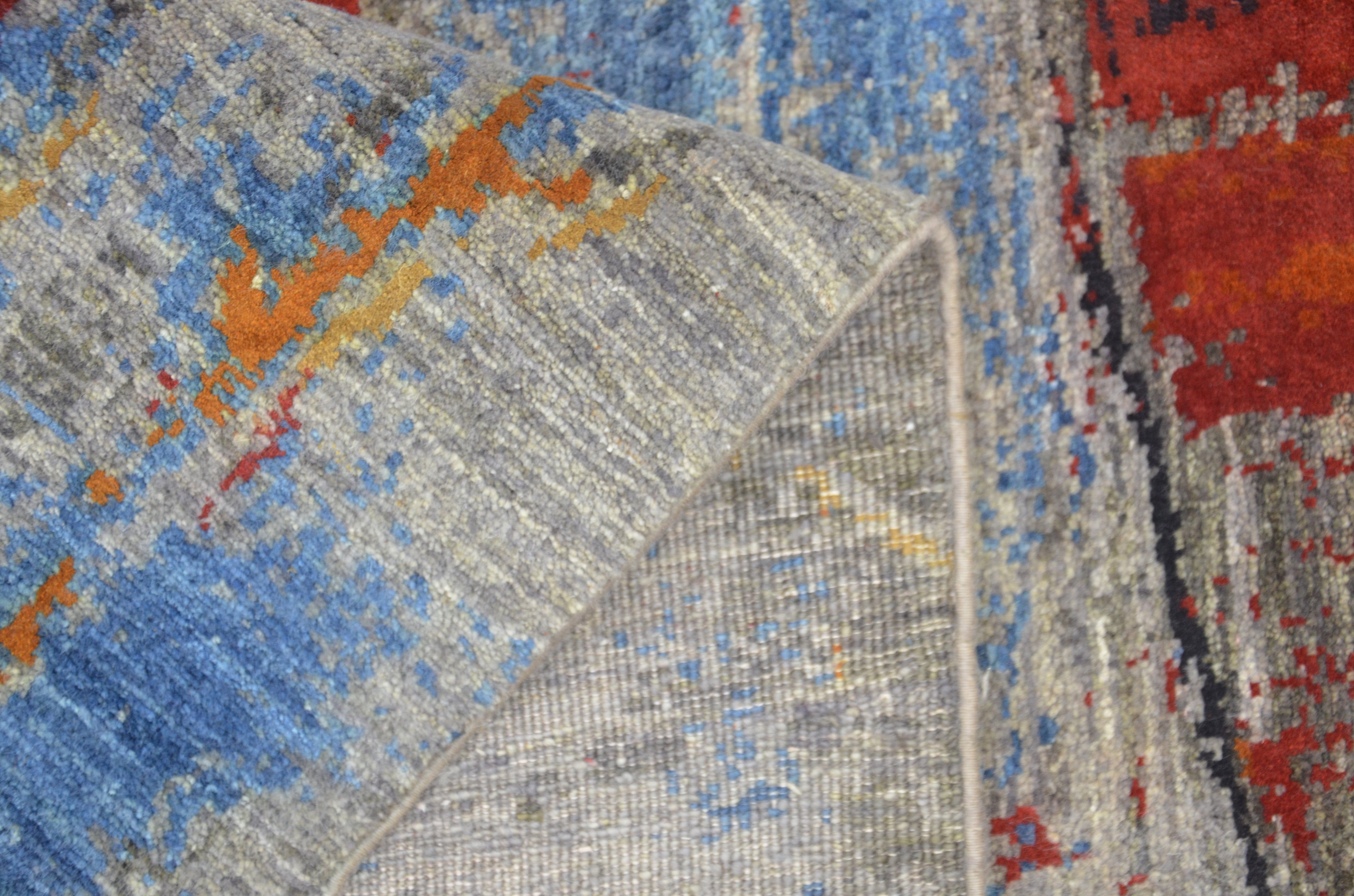 Abstract Strata – Emberwave El Dokuma Yün Halı 251 x 168 cm