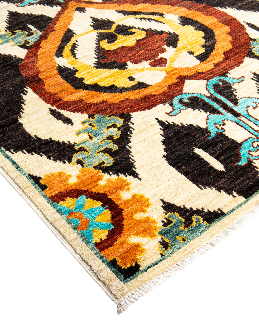 Anor Hand-Woven Wool and Silk Carpet 292x080 cm