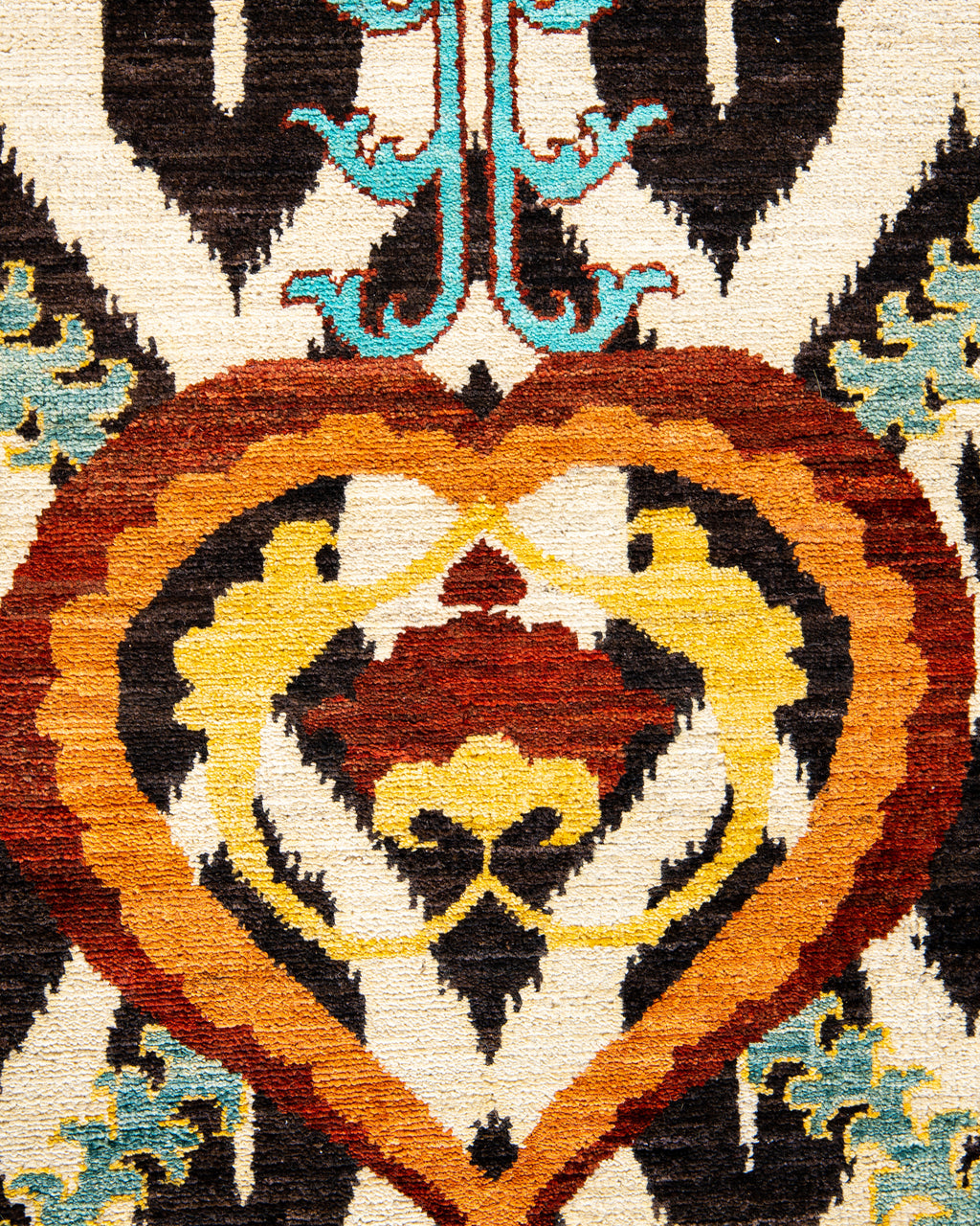 Anor Hand-Woven Wool and Silk Carpet 292x080 cm