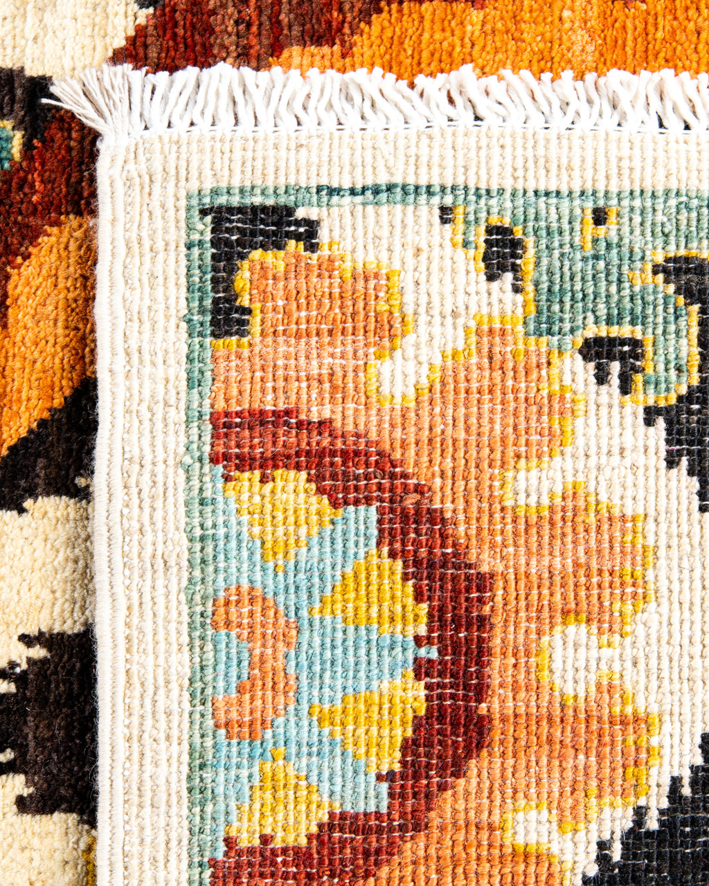 Anor Hand-Woven Wool and Silk Carpet 292x080 cm