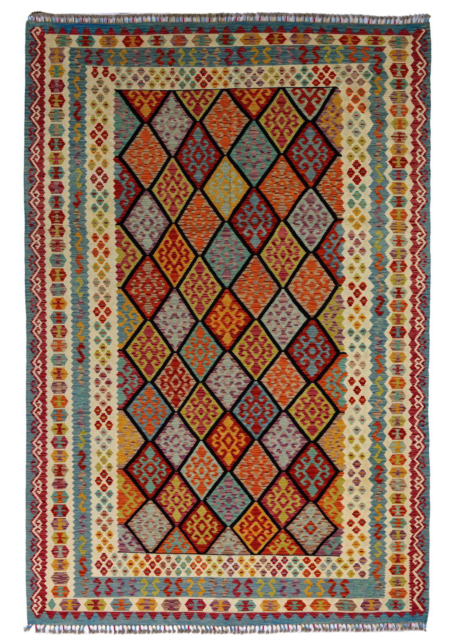 Kaleido El Dokuma Yün Kilim 298x209 cm