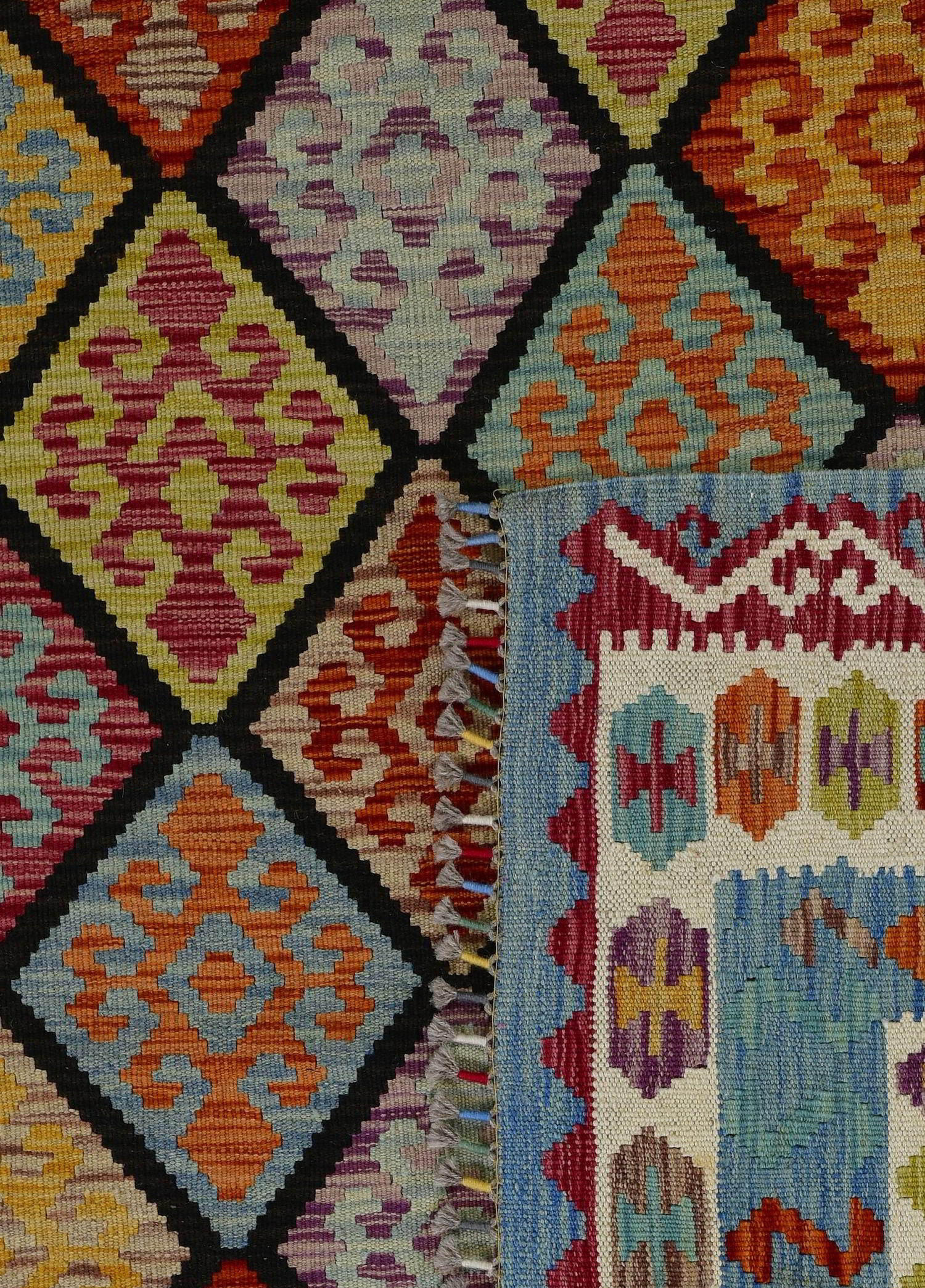 Kaleido El Dokuma Yün Kilim 298x209 cm