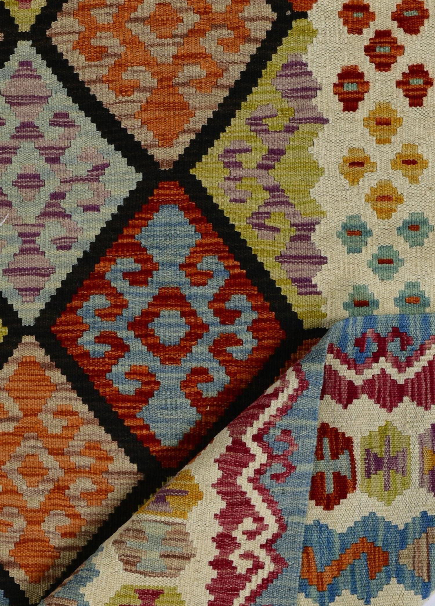 Kaleido El Dokuma Yün Kilim 298x209 cm