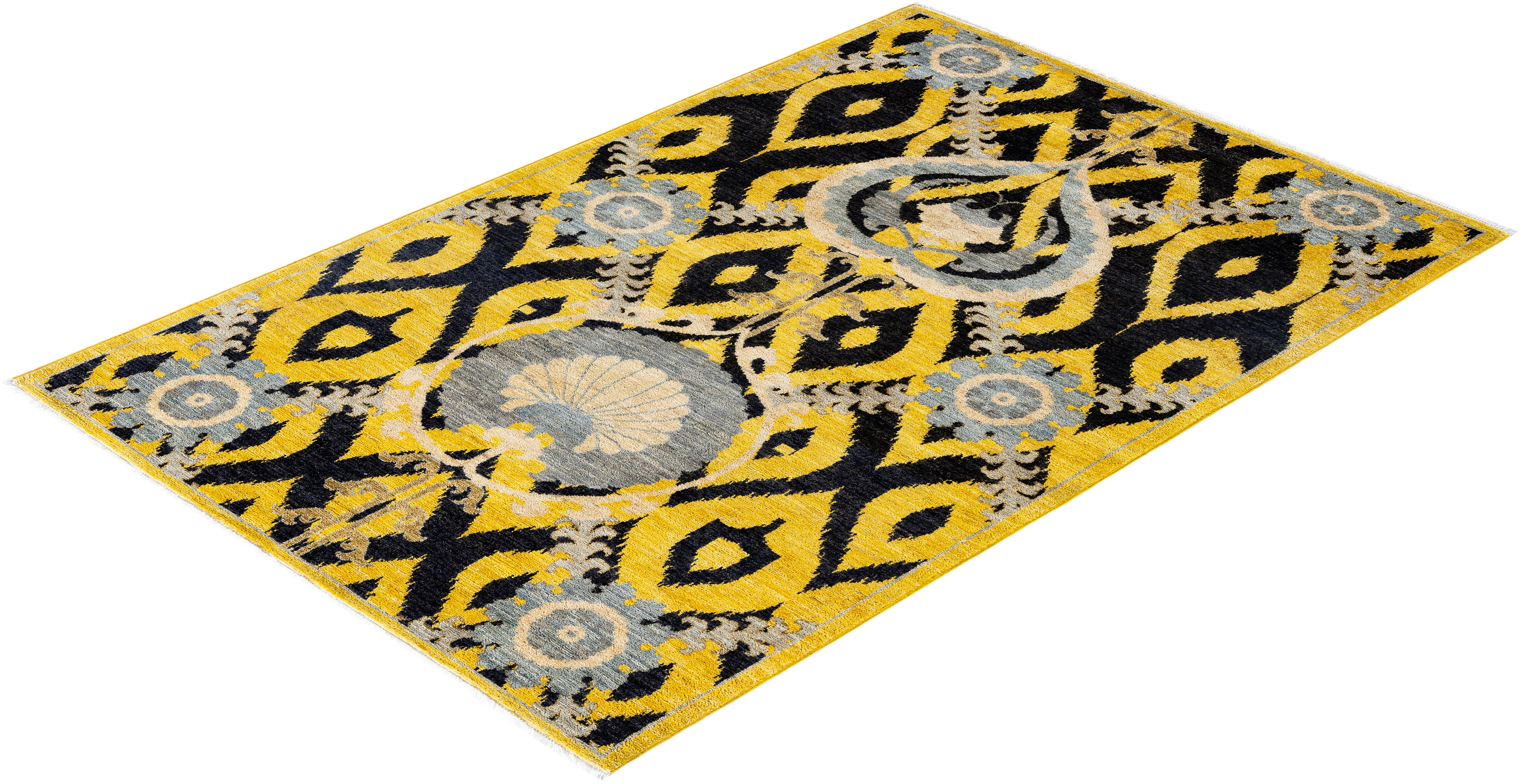 Saffron Eclipse El Dokuma Yün Halı 189 x 127 cm
