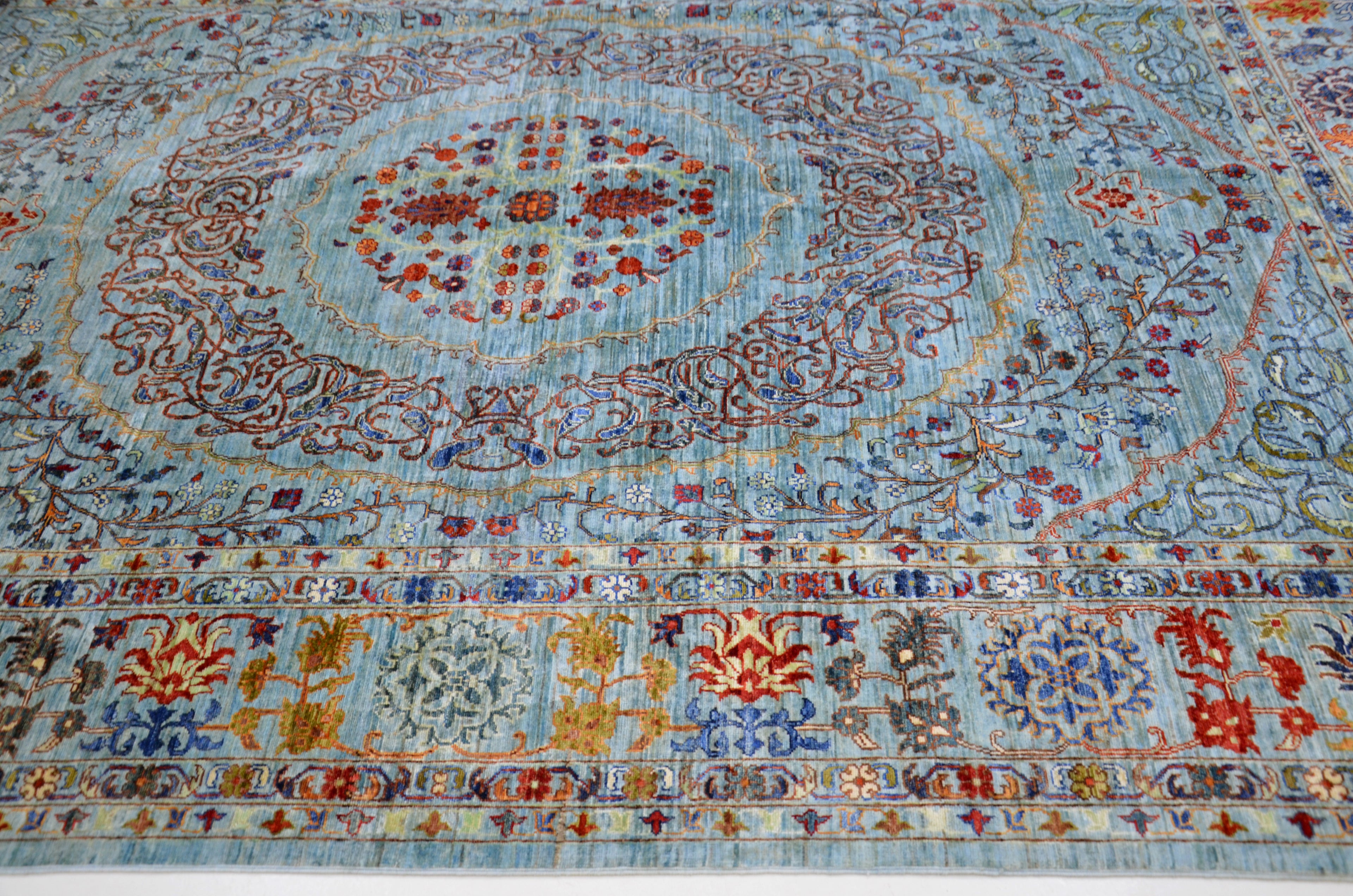 Mamlure Azure El Dokuma Yün Halı 303 x 203 cm