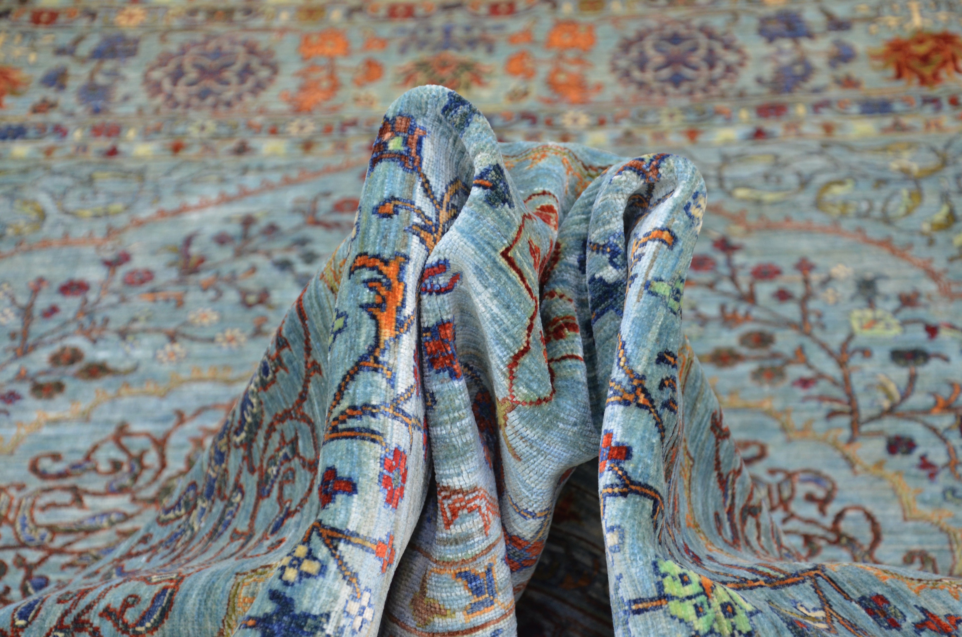 Mamlure Azure El Dokuma Yün Halı 303 x 203 cm