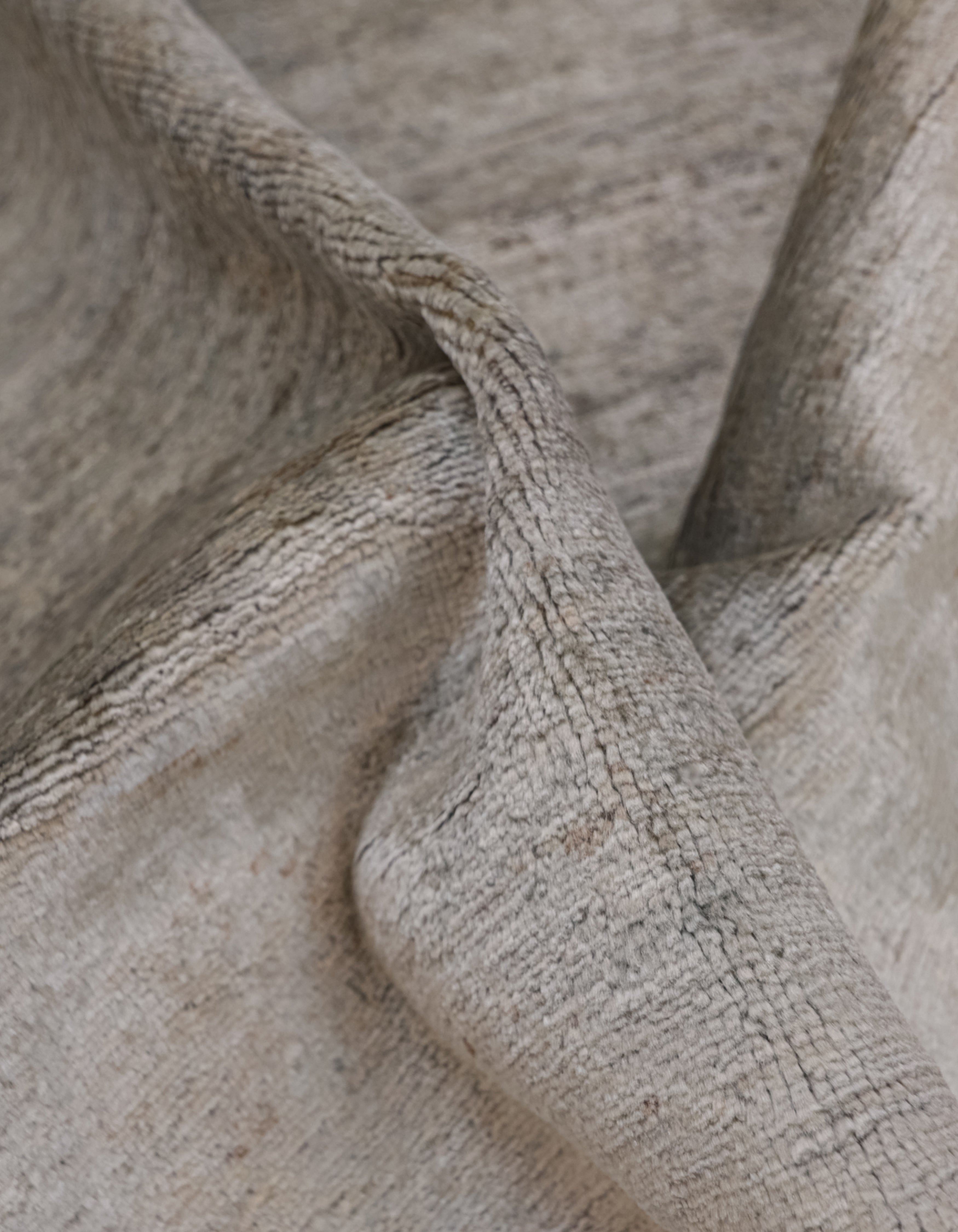 Mocha Dust Hand-Woven Wool Rug 241x165 cm