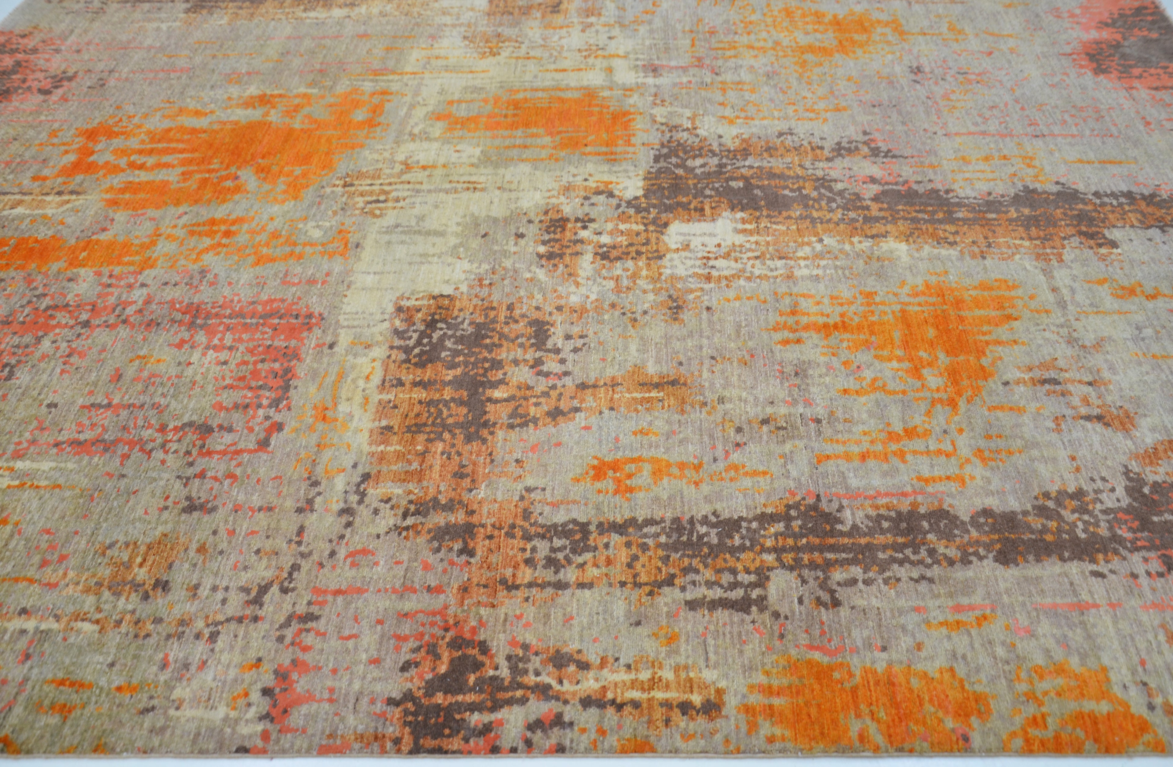 Neon Dust El Dokuma Yün ve İpek Halı 303x240 cm