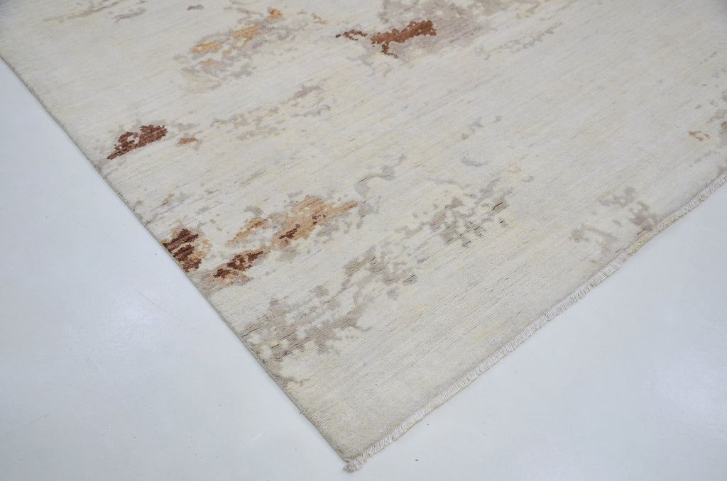 Canvas Hand-Woven Wool and Silk Carpet 302x243 cm