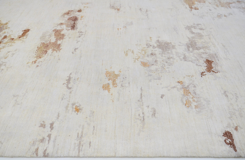 Canvas Hand-Woven Wool and Silk Carpet 302x243 cm