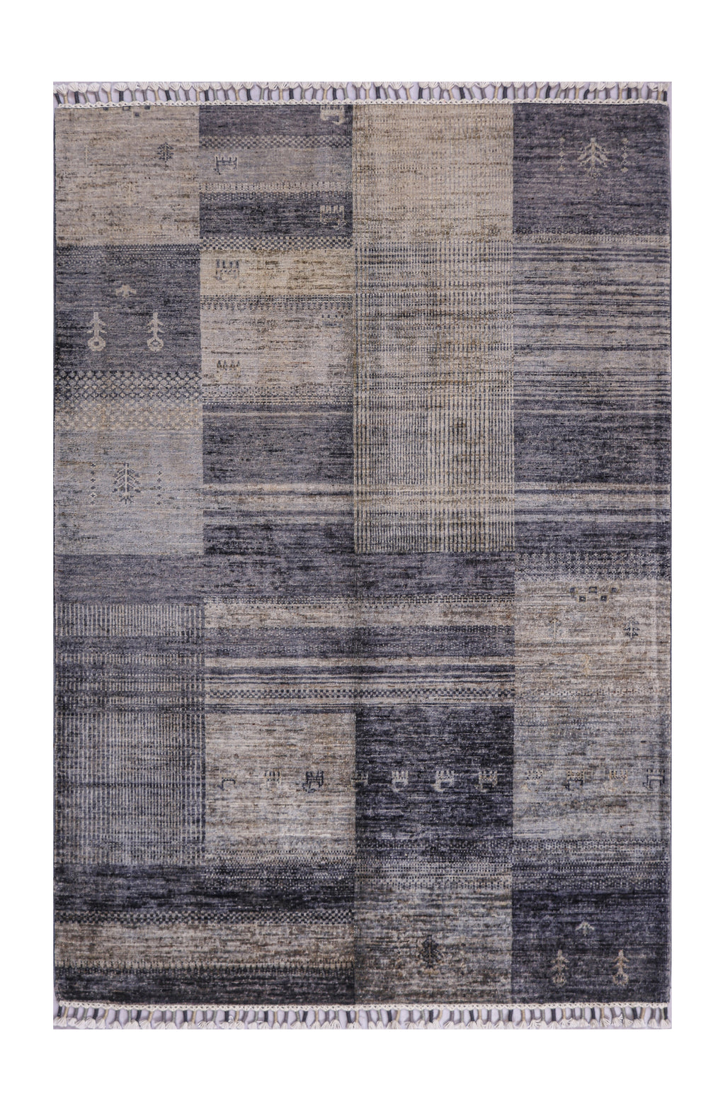 Nomadia Slate El Dokuma Yün Halı 177 x 121 cm