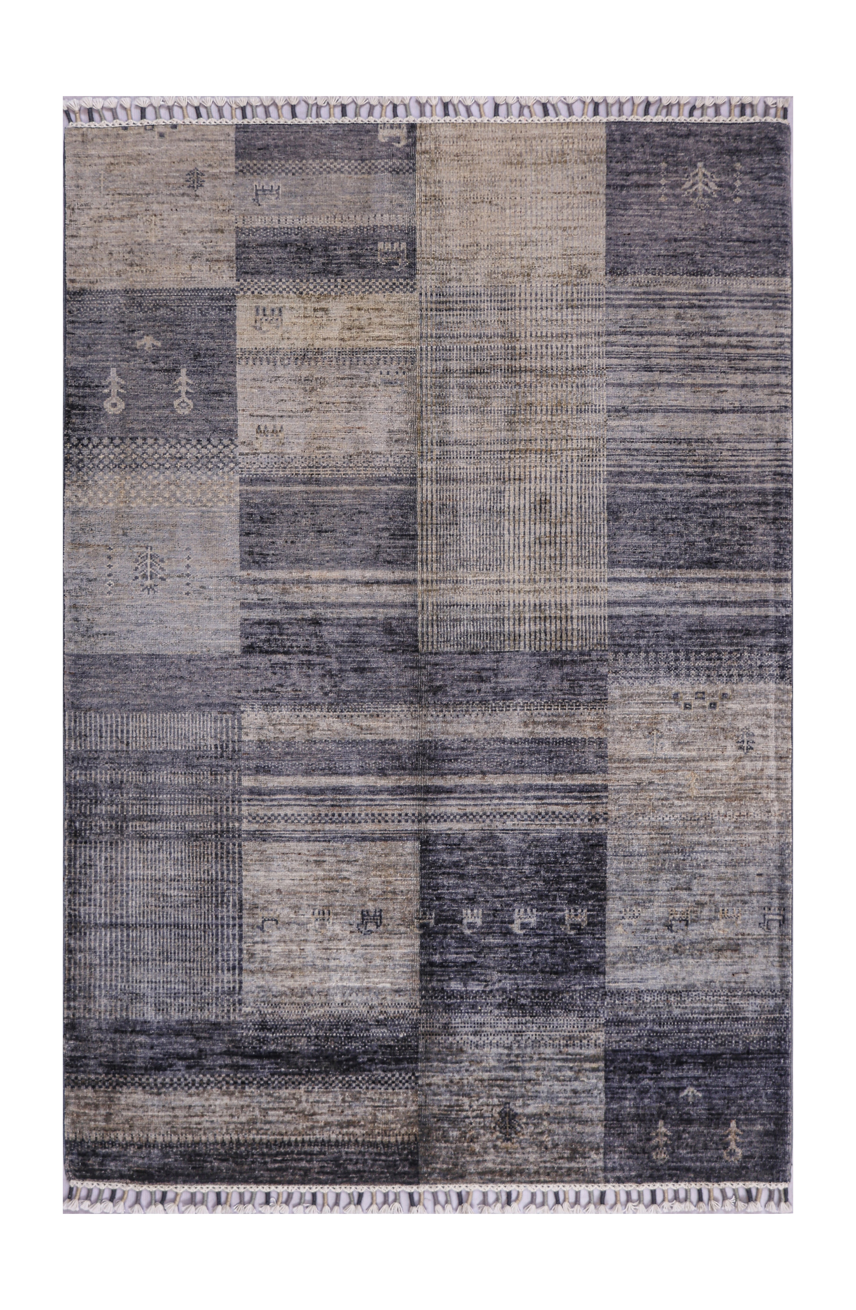 Nomadia Slate El Dokuma Yün Halı 177 x 121 cm