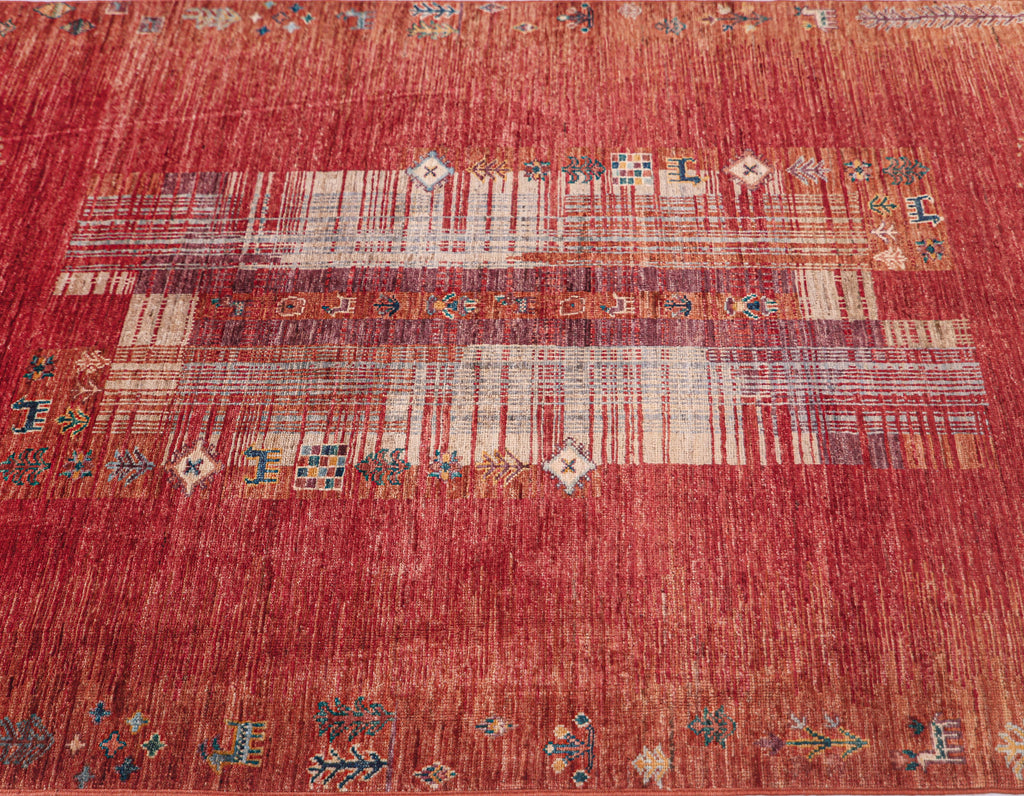 Nomadia Crimson El Dokuma Yün Halı 181 x 120 cm