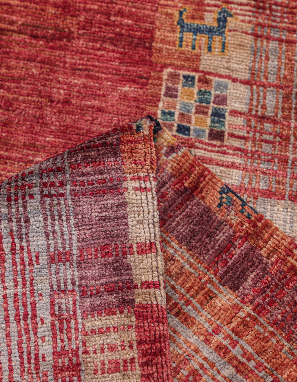 Nomadia Crimson El Dokuma Yün Halı 181 x 120 cm