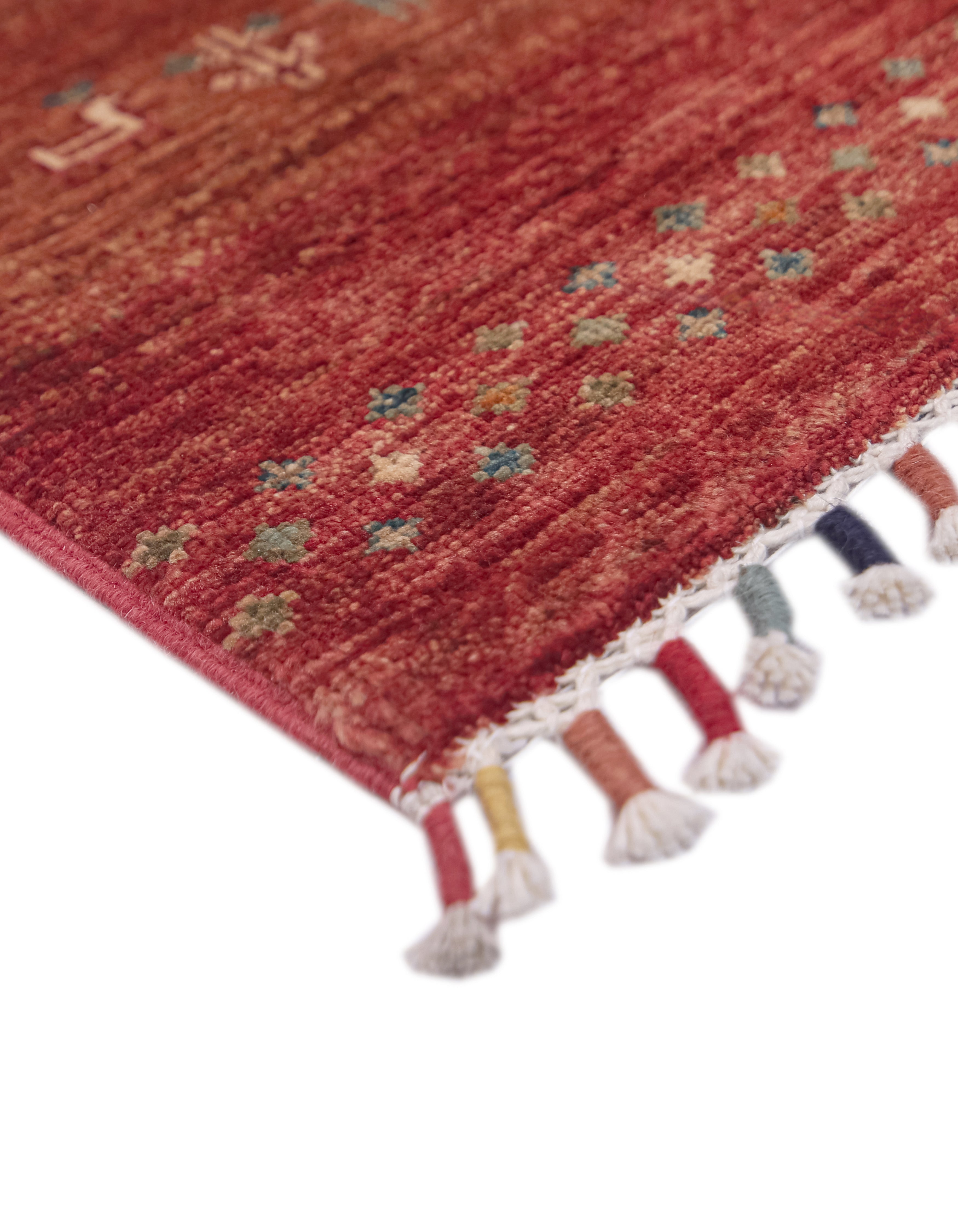 Nomadia Saffron Red El Dokuma Yün Halı 182 x 124 cm