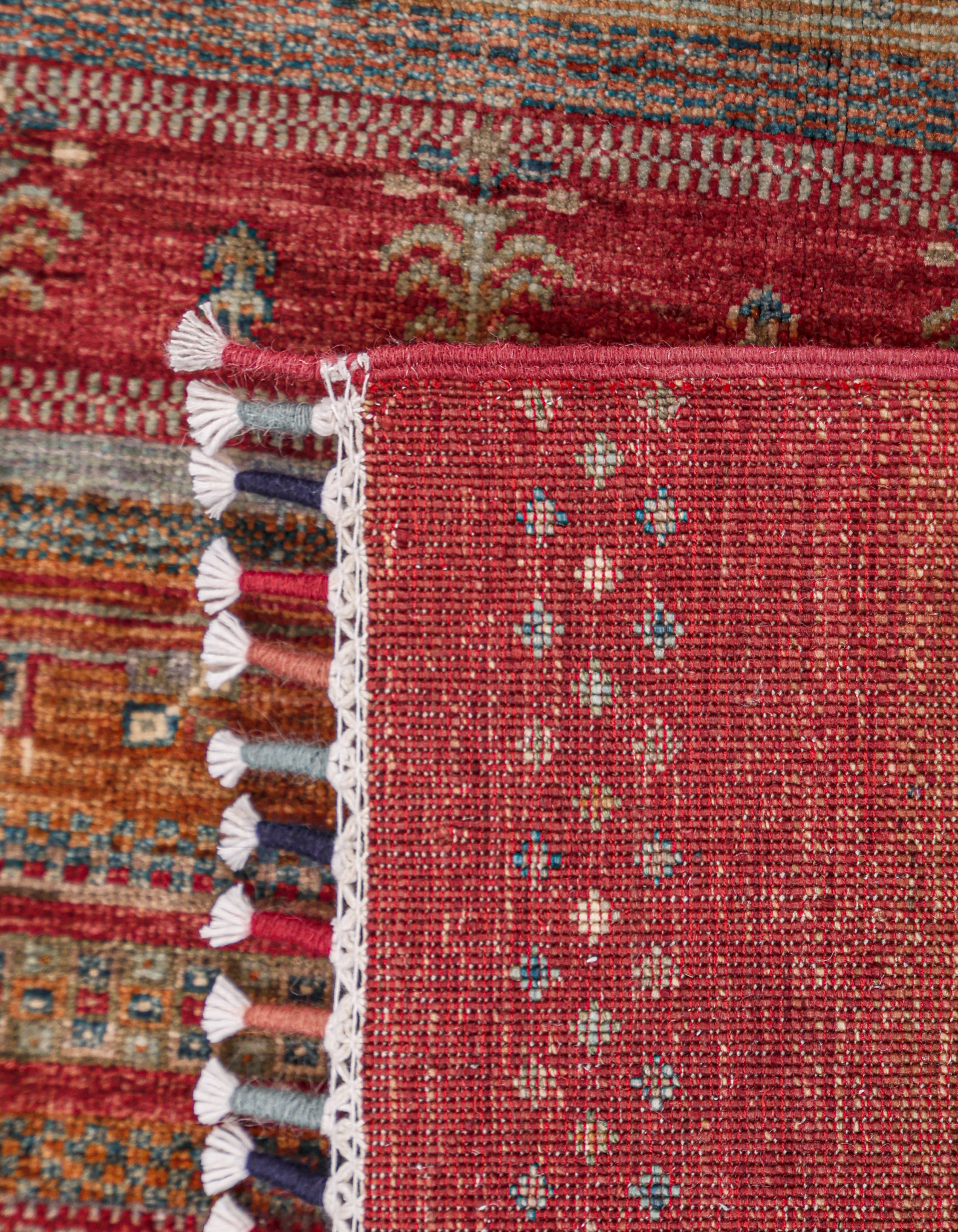 Nomadia Saffron Red El Dokuma Yün Halı 182 x 124 cm