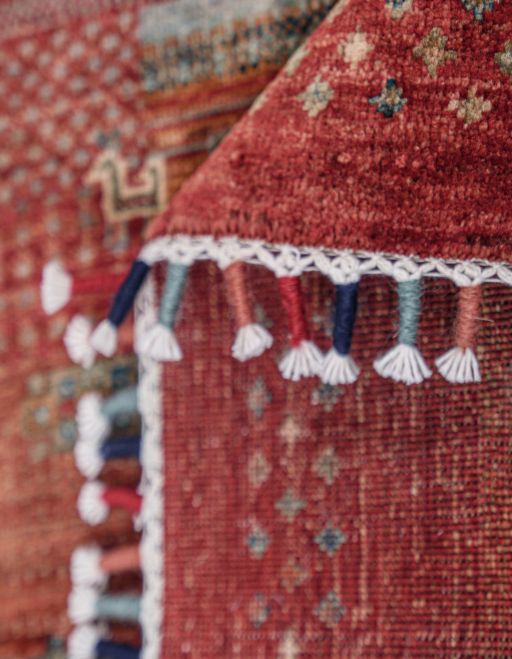 Nomadia Saffron Red El Dokuma Yün Halı 182 x 124 cm