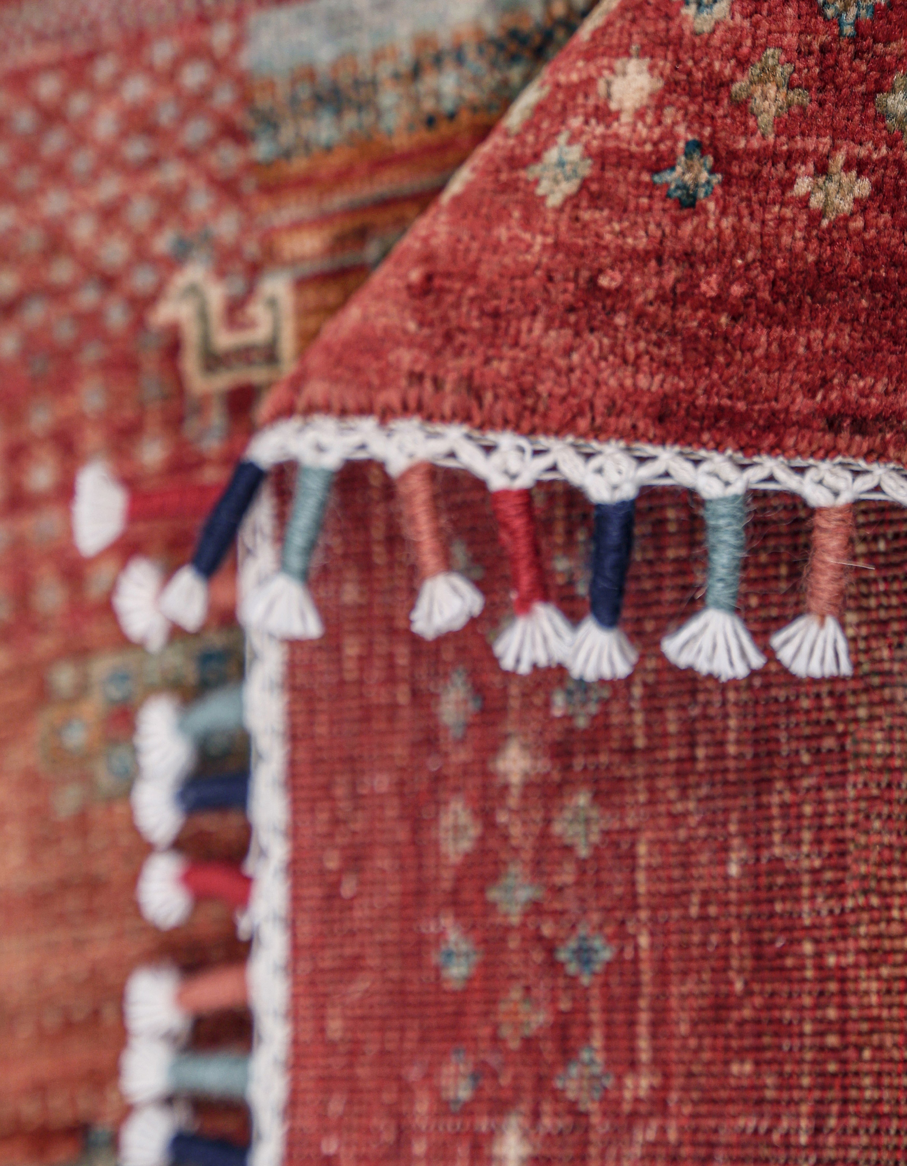 Nomadia Saffron Red El Dokuma Yün Halı 182 x 124 cm