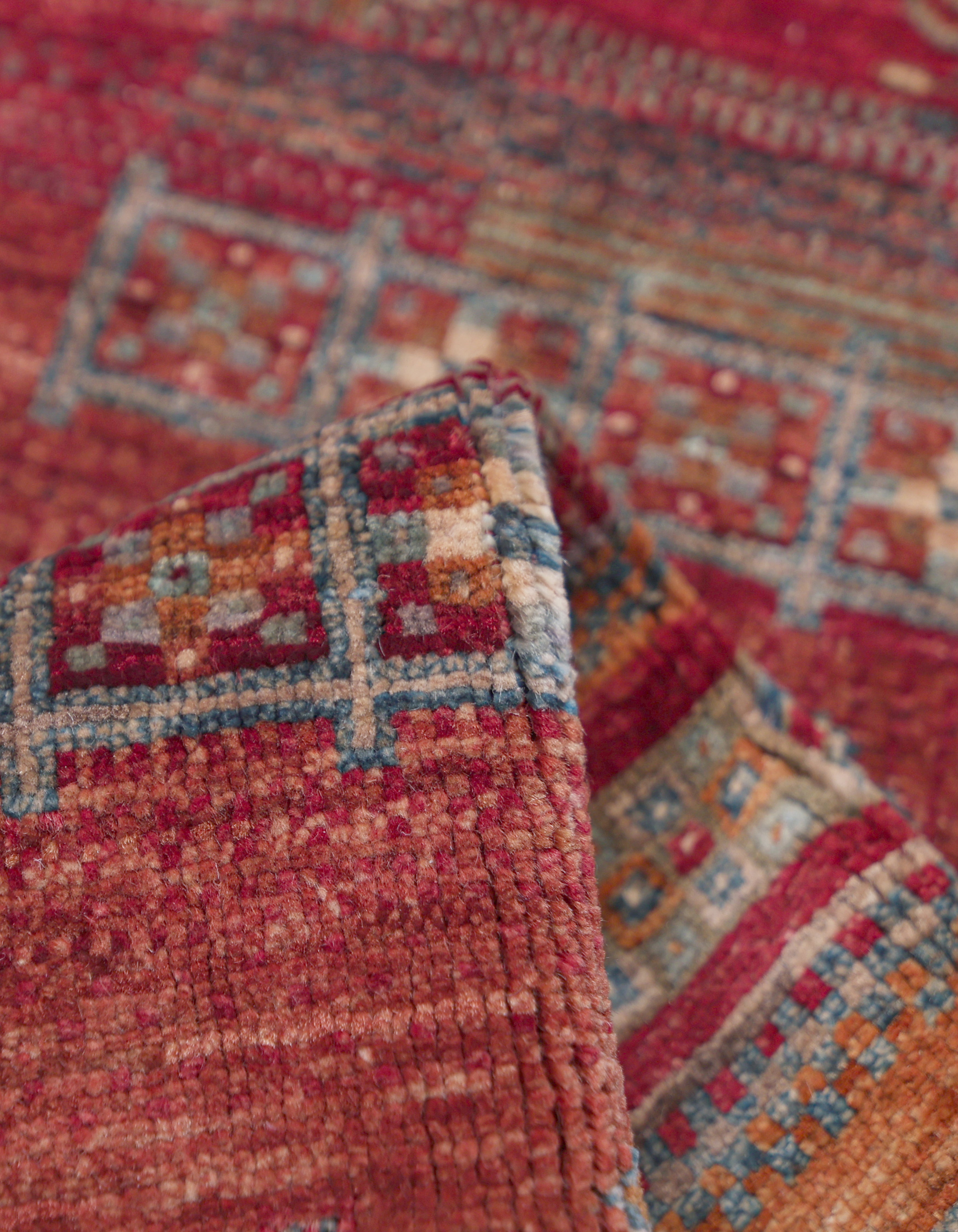 Nomadia Saffron Red El Dokuma Yün Halı 182 x 124 cm