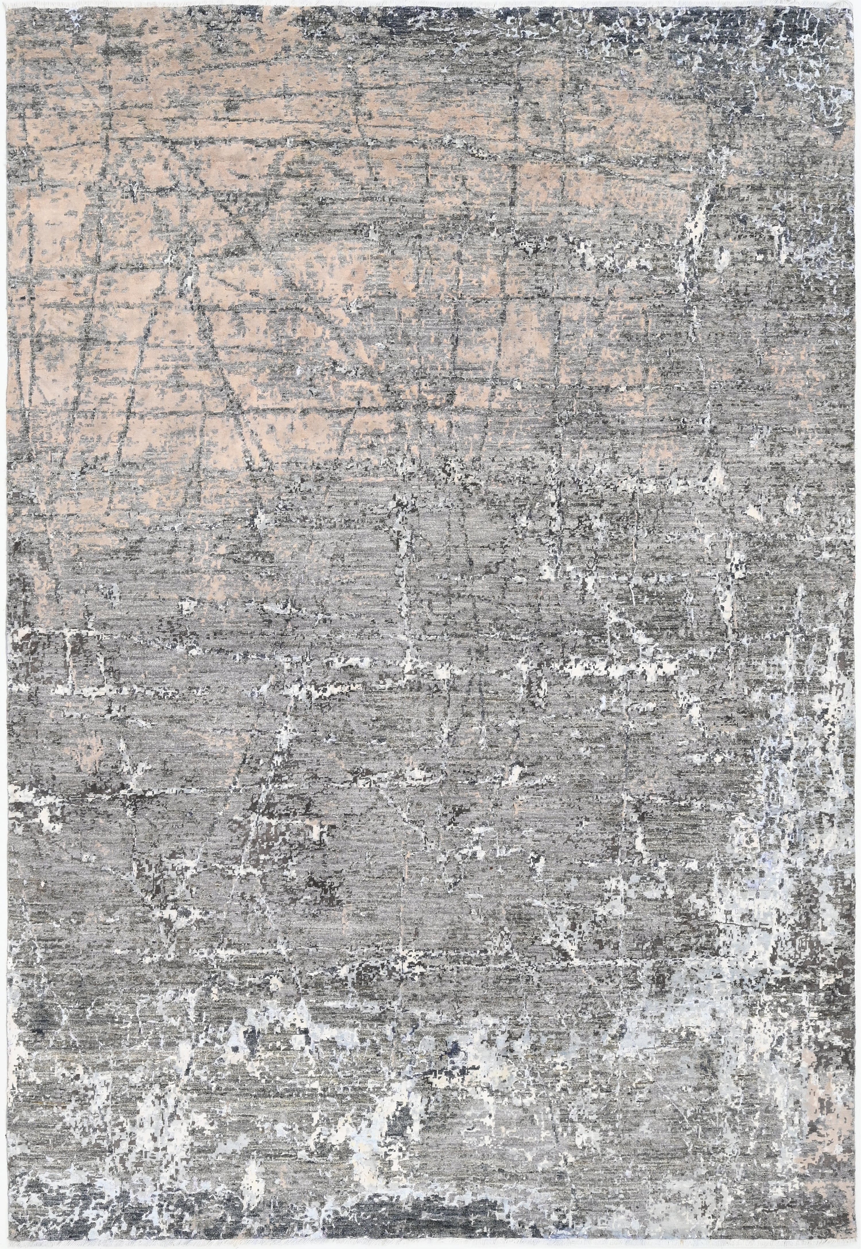 Ashen Lines El Dokuma Yün ve İpek Halı 248x170 cm