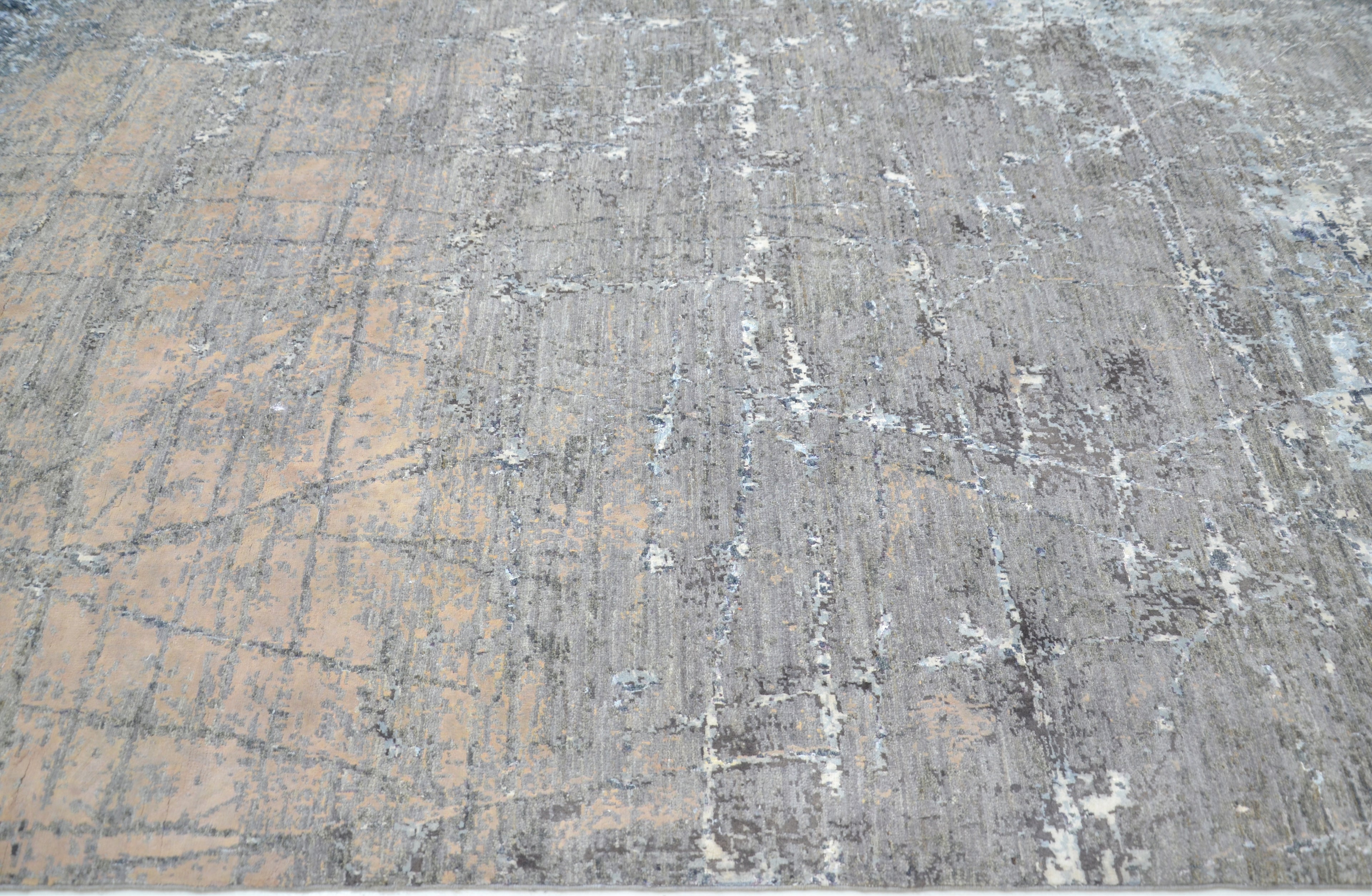 Ashen Lines El Dokuma Yün ve İpek Halı 248x170 cm