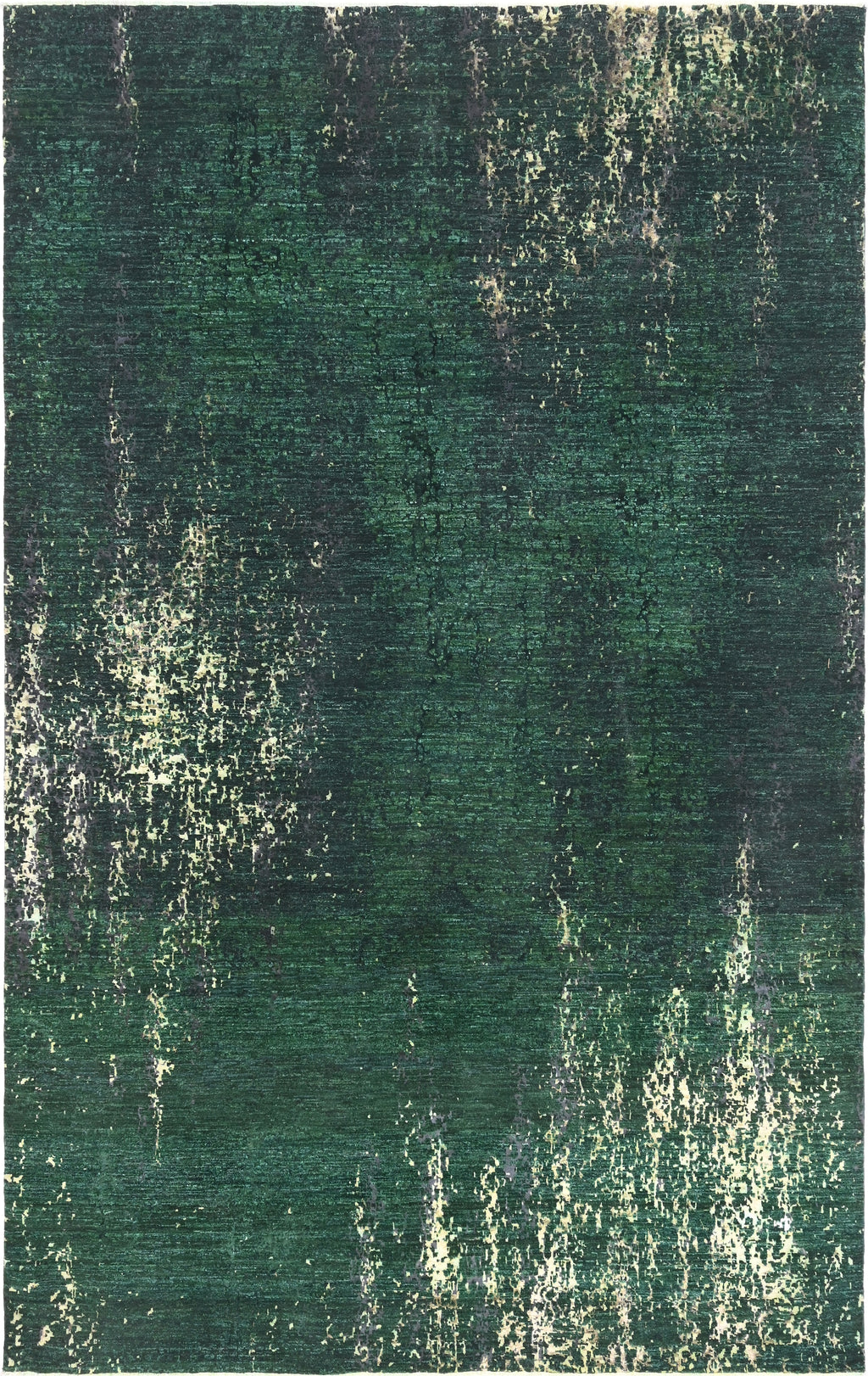 Verdant Hand-Woven Wool and Silk Carpet 312x199 cm
