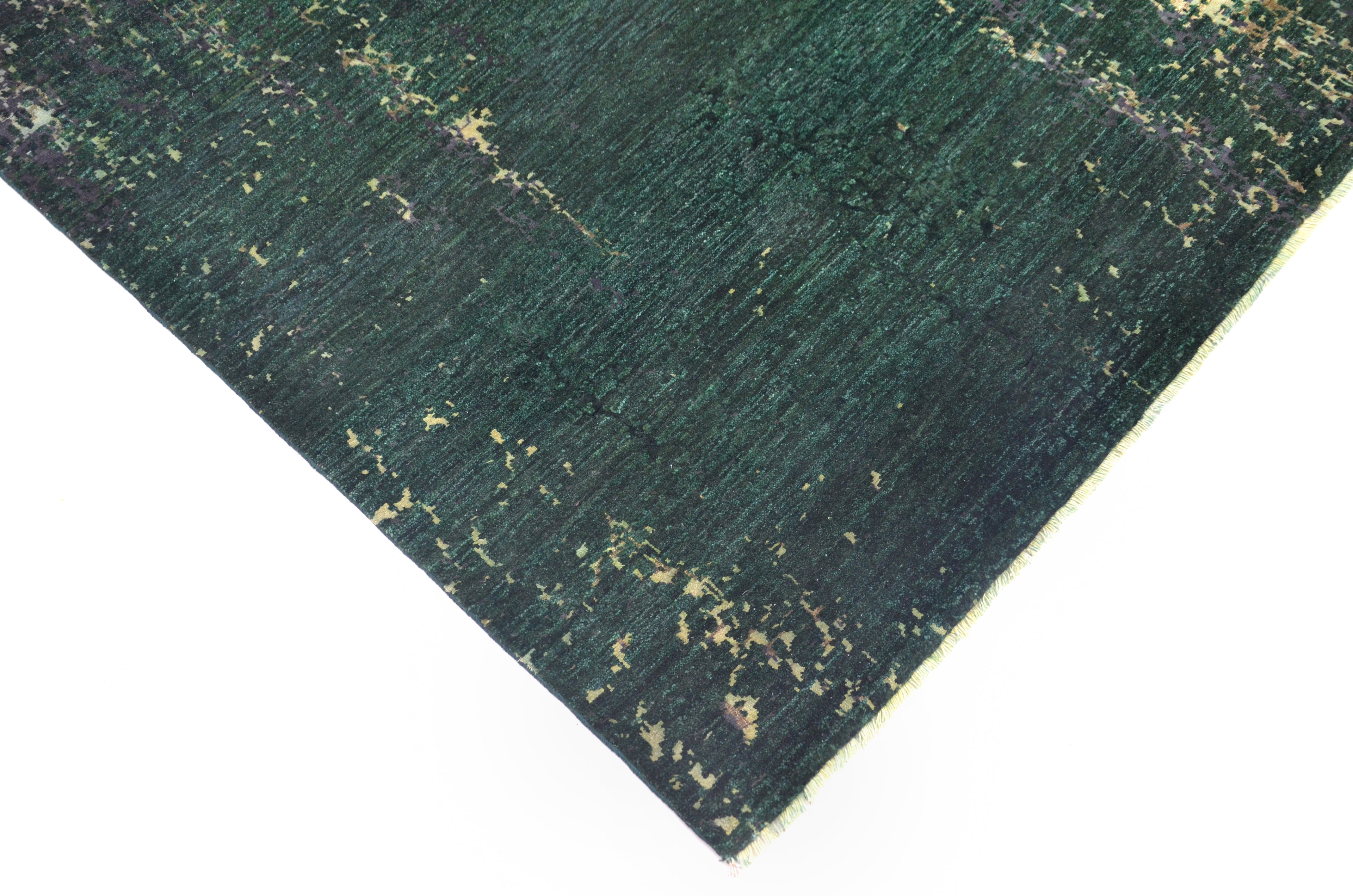 Verdant Hand-Woven Wool and Silk Carpet 312x199 cm