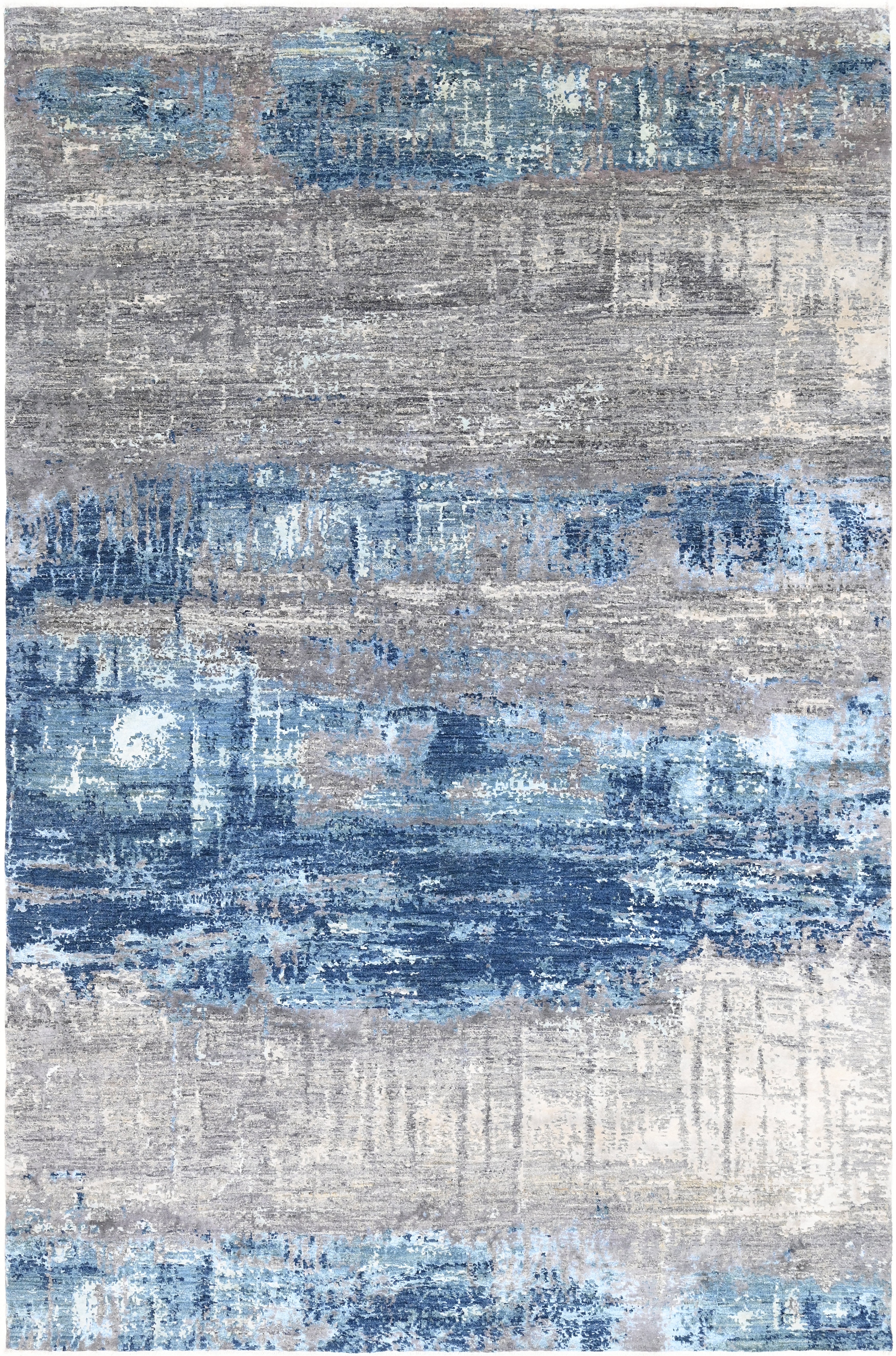 Tides Hand-Woven Wool and Silk Carpet 305x202 cm