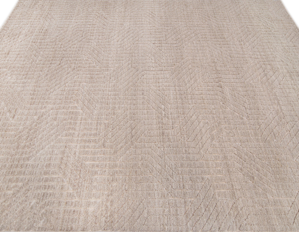 BordeauX White El Dokuma Yün Halı 299x219 cm