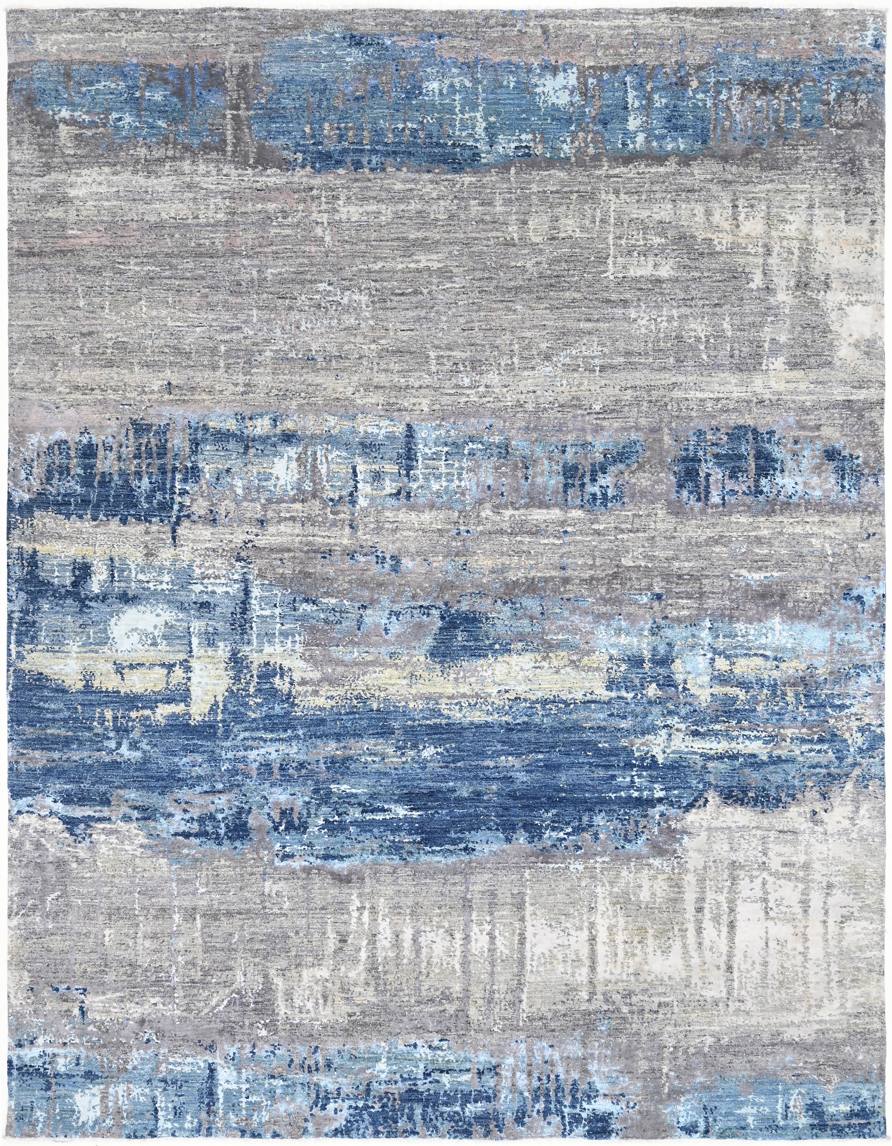 Tides Hand-Woven Wool and Silk Carpet 311x244 cm