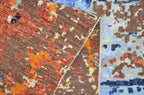 Fauve Hand-Woven Wool and Silk Carpet 304x199 cm