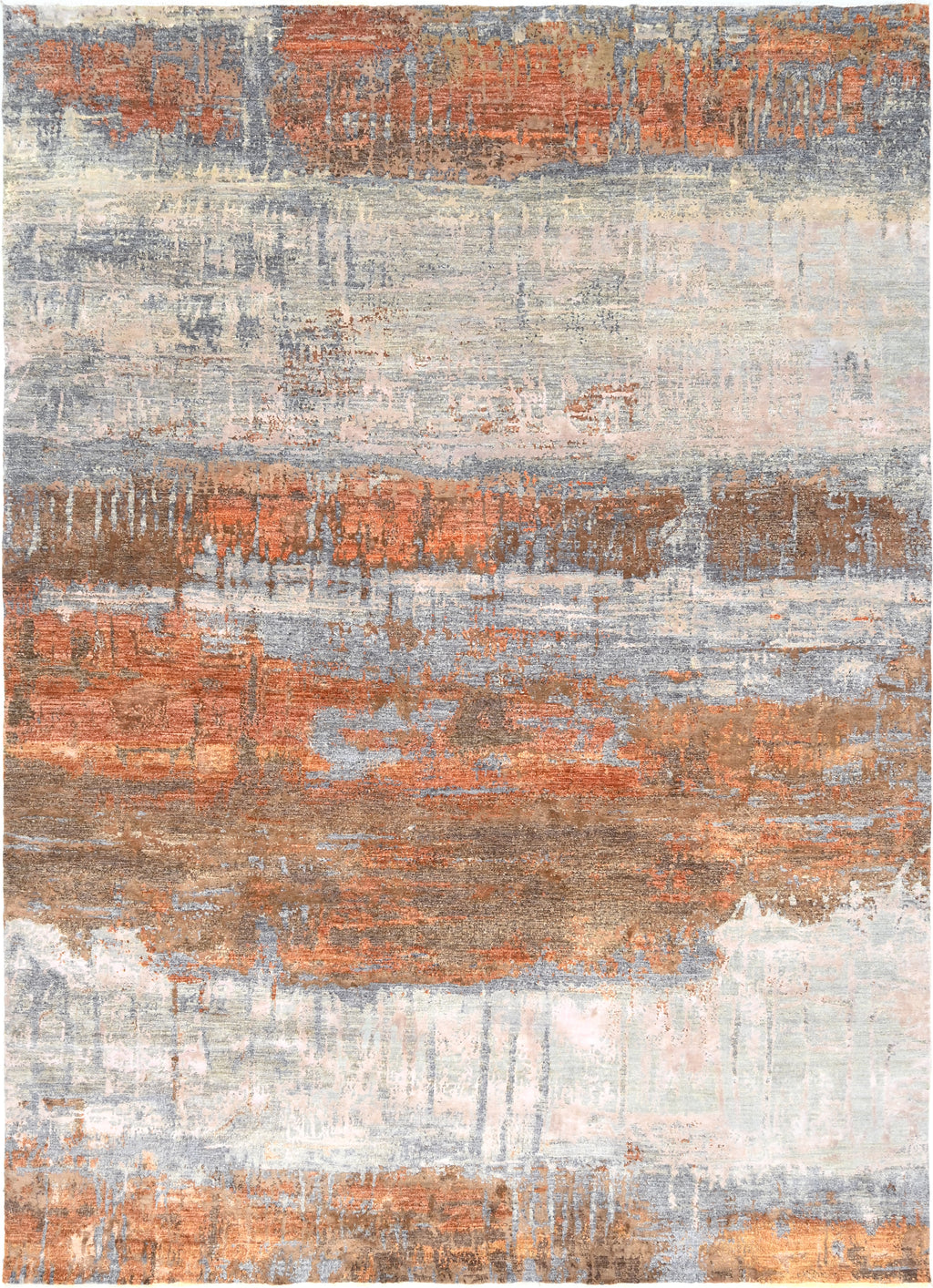 Terracina Hand-Woven Wool and Silk Carpet 364x267 cm