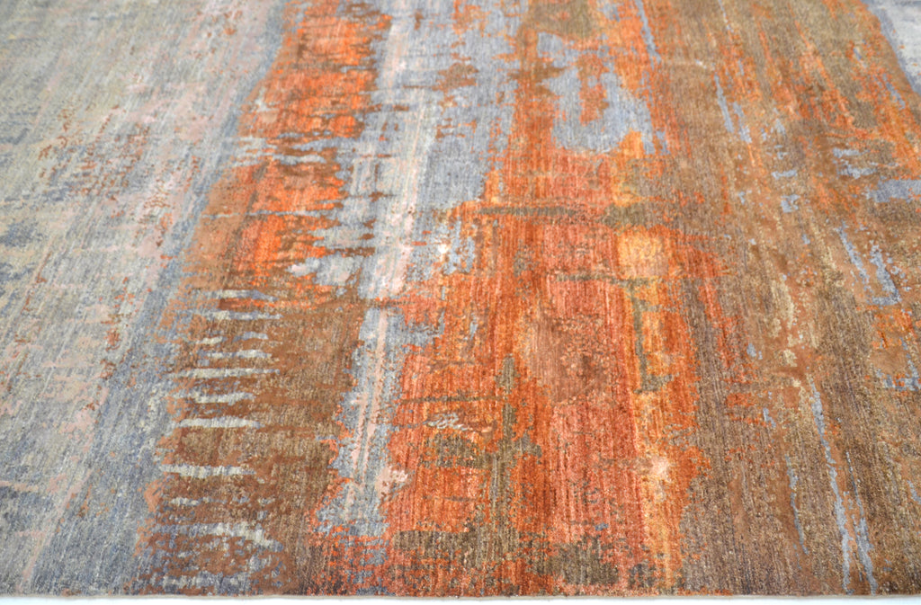 Terracina Hand-Woven Wool and Silk Carpet 364x267 cm