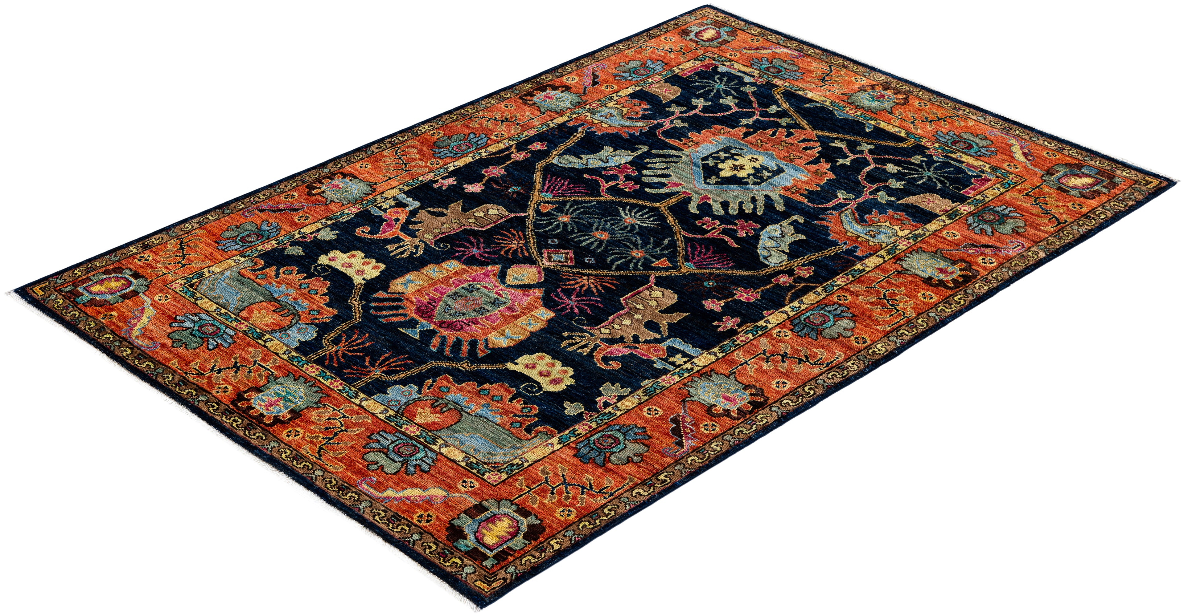 Golden Mirage El Dokume Yün Halı 183x125 cm