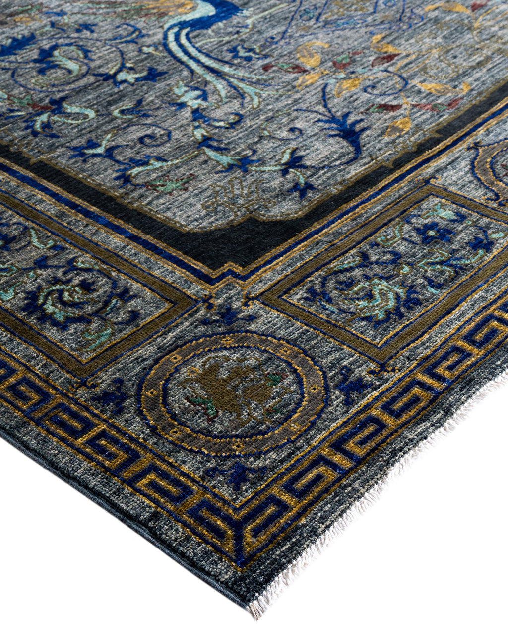 Imperial Phoenix Blue El Dokuma Yün Halı 268 x 186 cm